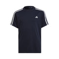 Train AEROREADY 3-Stripes Regular-Fit T-shirt Drenge - mørkeblå, hvid