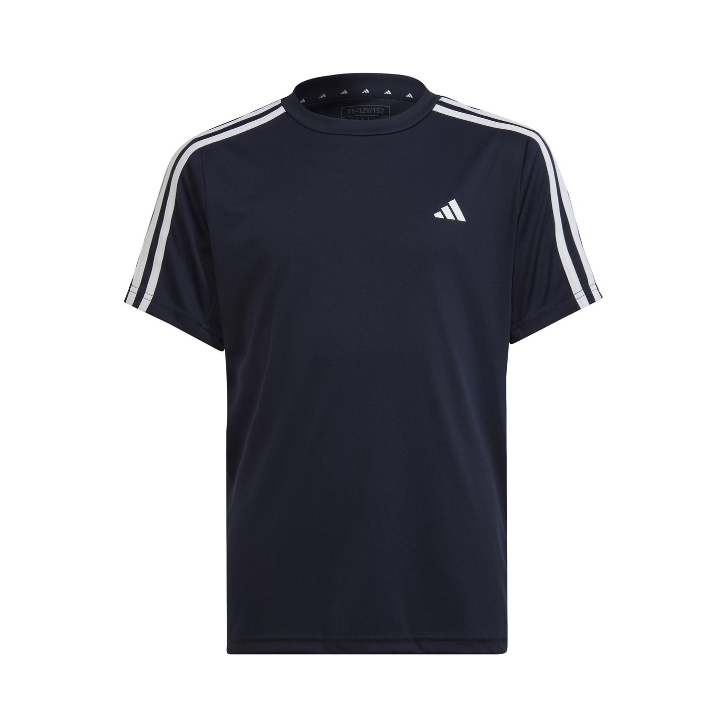 adidas Train AEROREADY 3-Stripes Regular-Fit T-shirt Drenge - mørkeblå, hvid