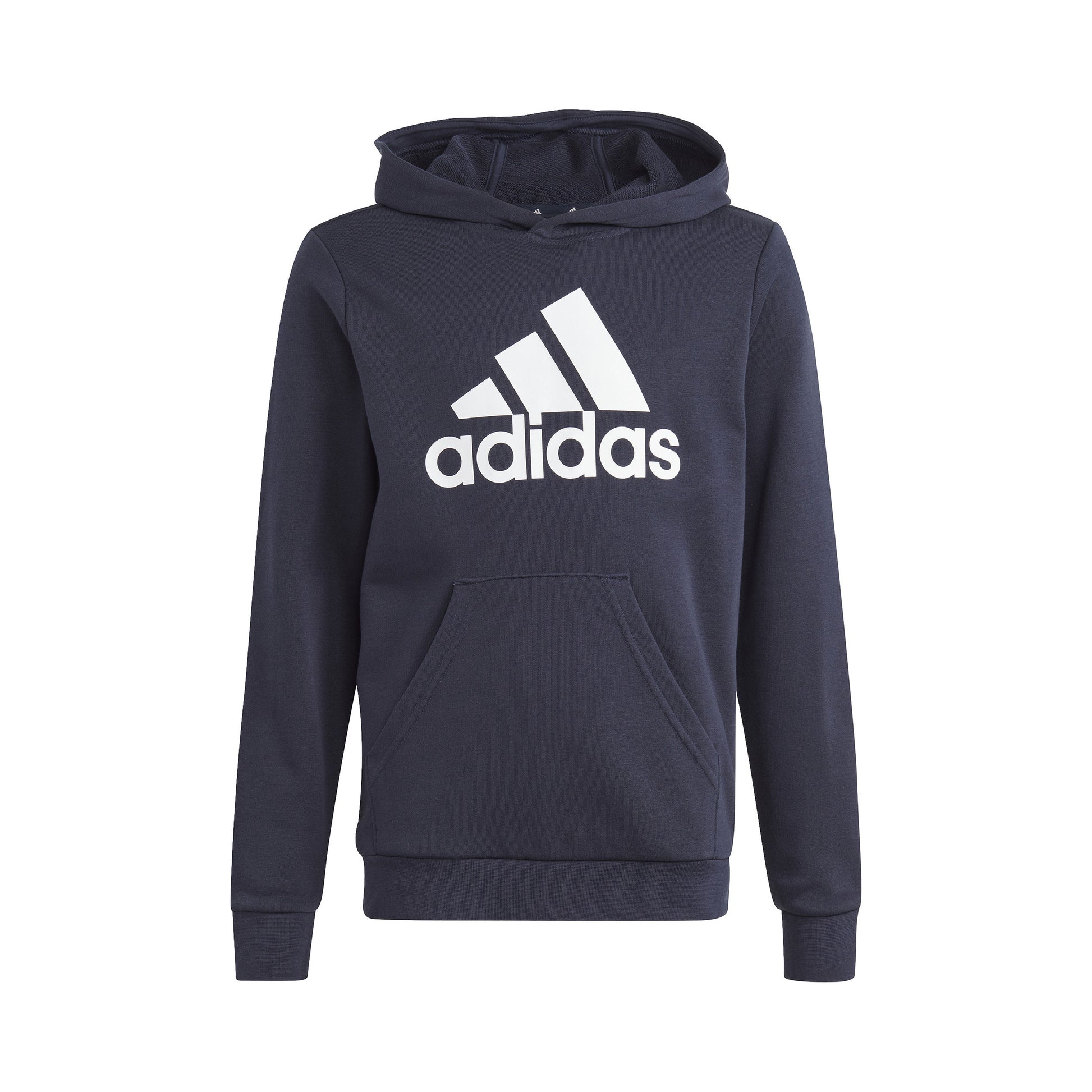 adidas Big Logo Cotton Hættetrøje Drenge - mørkeblå, hvid