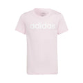 Linear T-shirt Pige - rosa, hvid