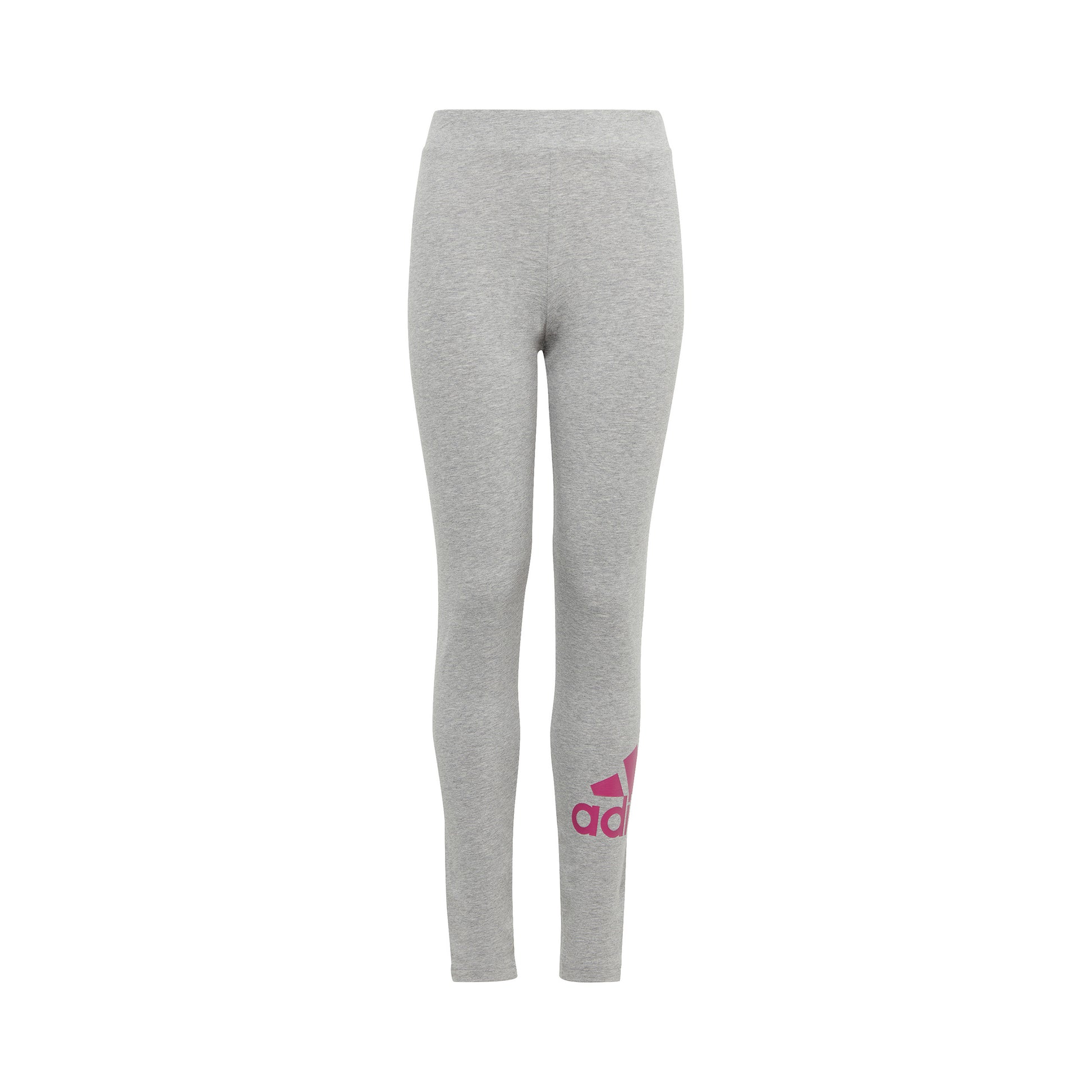 adidas Big Logo Cotton Stramme løbebukser Pige - lysegrå, pink