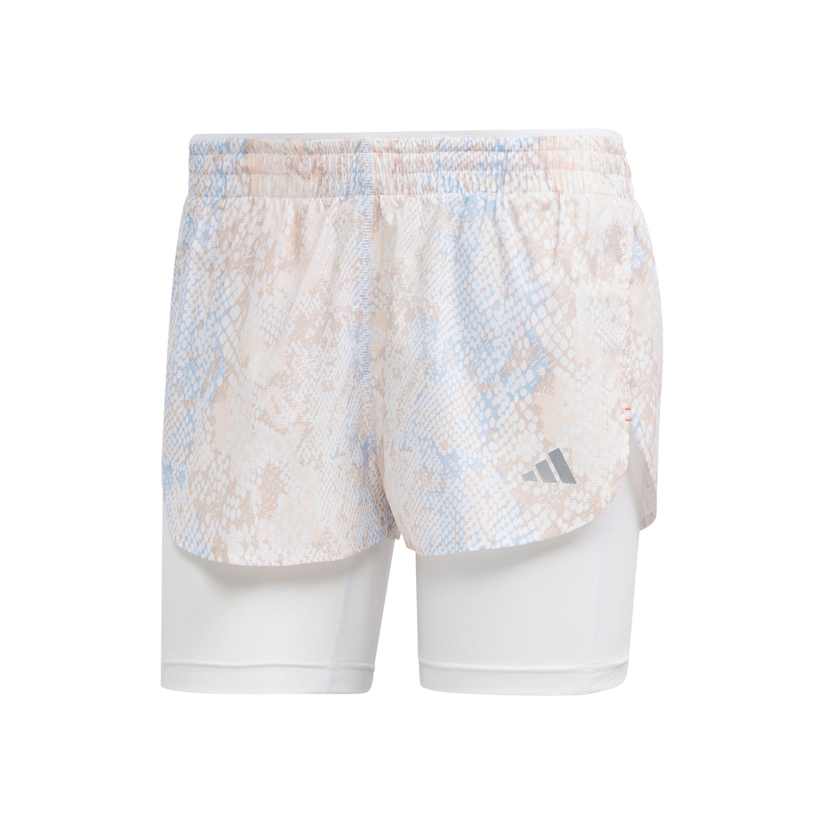 adidas Fast 2in1 All Over Print Shorts Damer - hvid, grå
