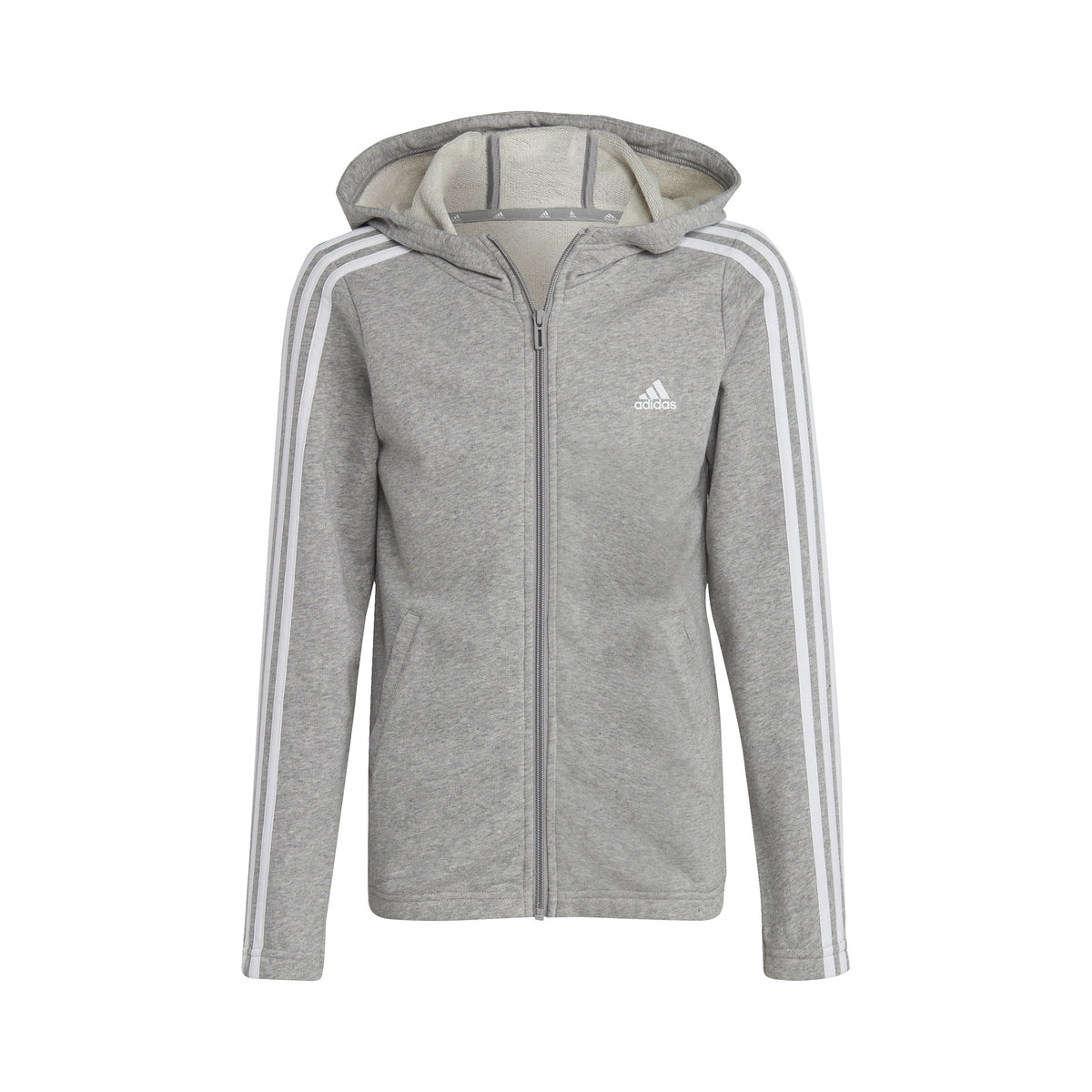 adidas 3Stripes Sweatjakke Pige - grå