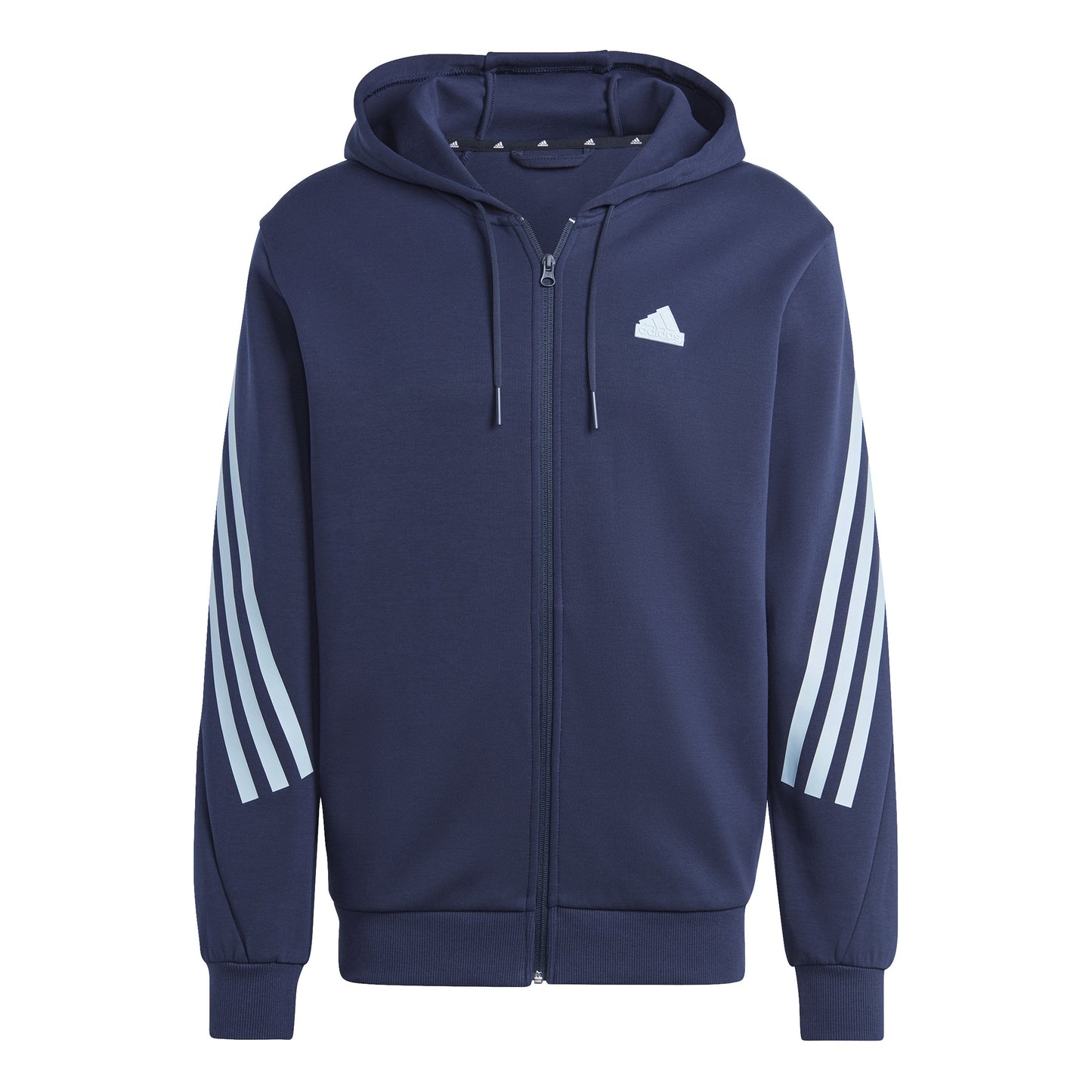 adidas Future Icon 3 Stripes Full-Zip Sweatjakke Herrer - mørkeblå, turkis