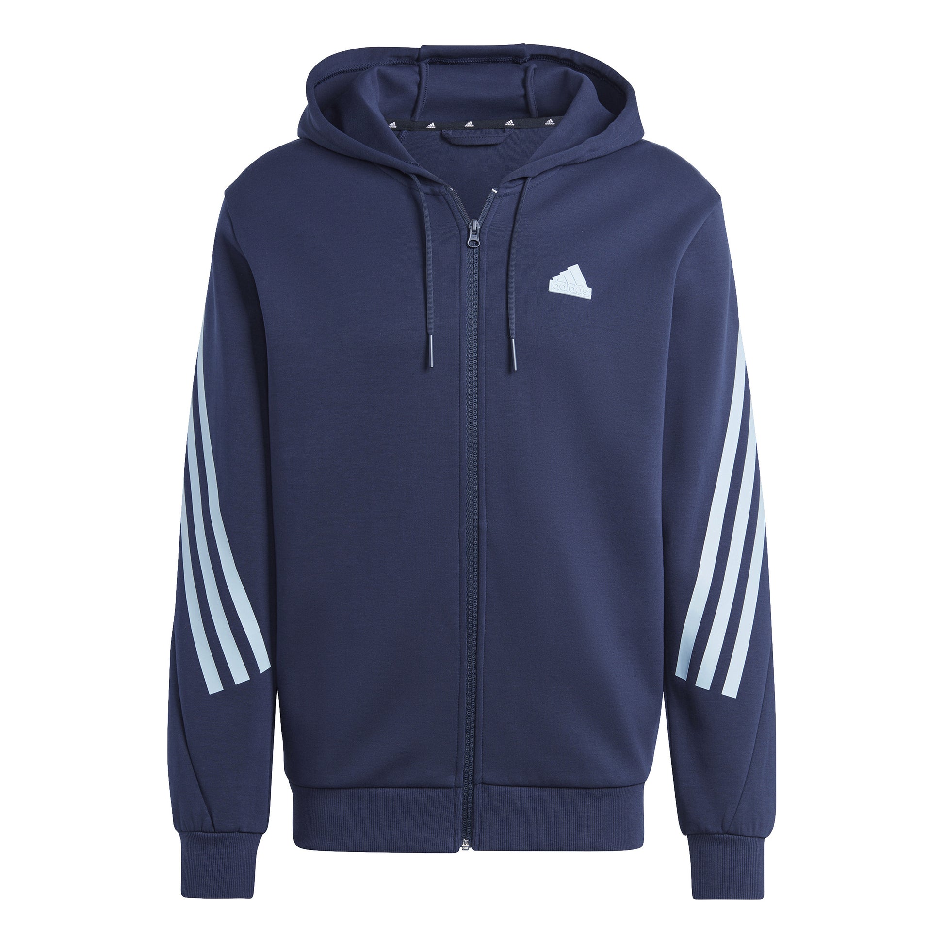 adidas Future Icon 3 Stripes Full-Zip Sweatjakke Herrer - mørkeblå, turkis