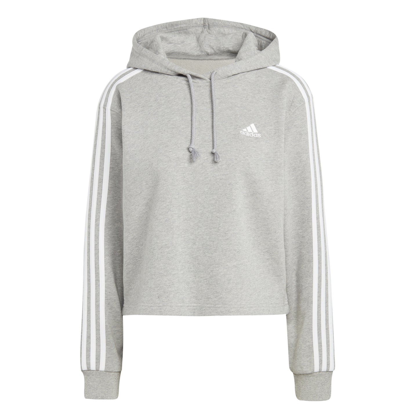 adidas Future Icon 3 Stripes Full-Zip Hættetrøje Damer - lysegrå,