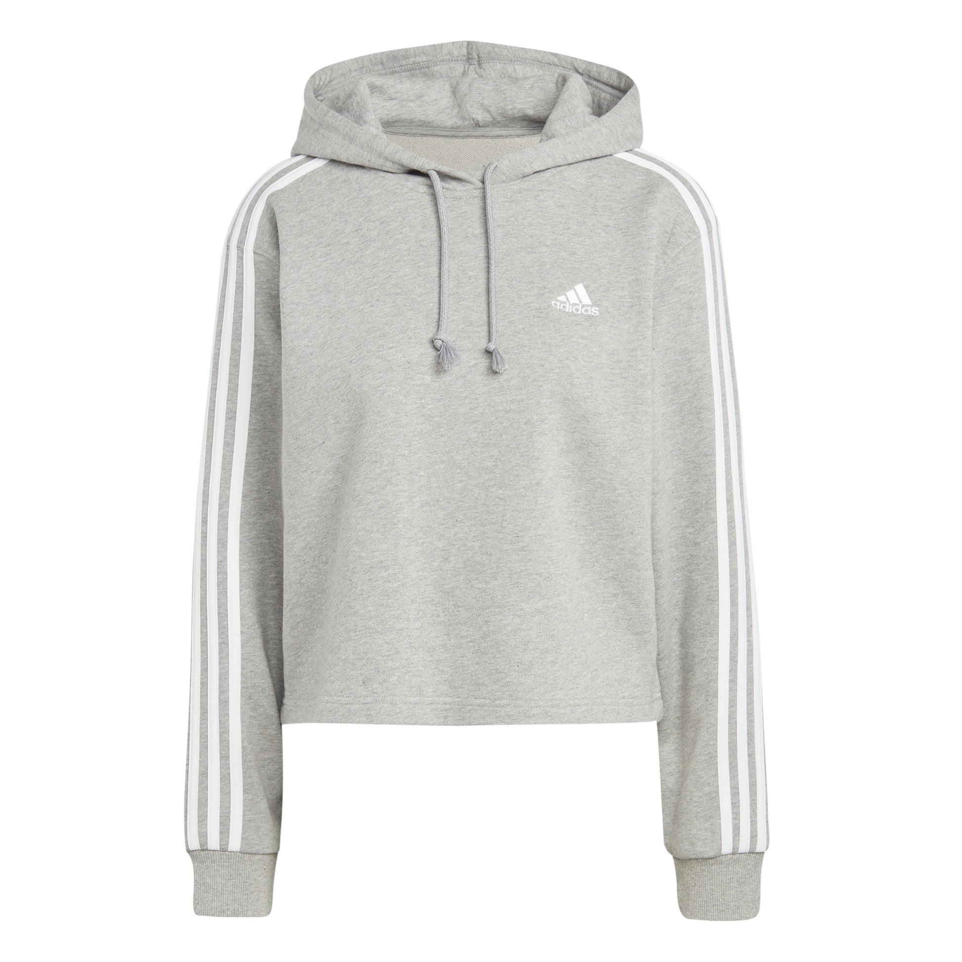 adidas Future Icon 3 Stripes Full-Zip Hættetrøje Damer - lysegrå,