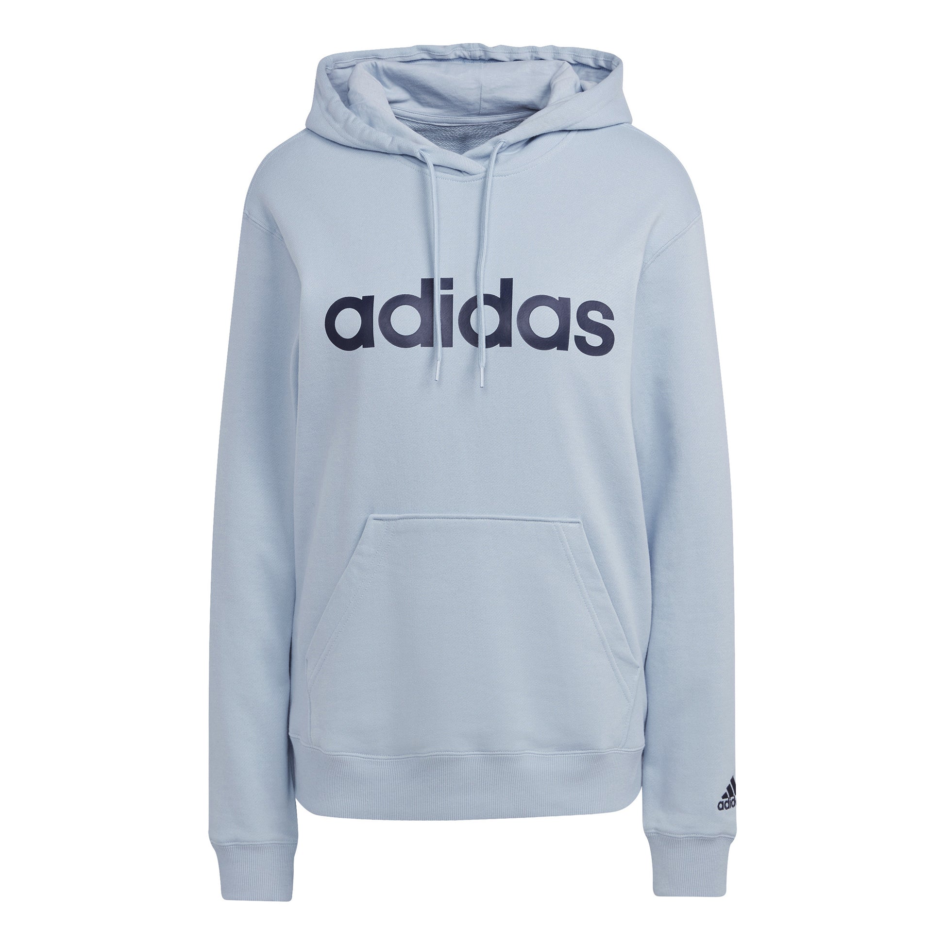 adidas Linear French Terry Hættetrøje Damer - blå-grå, mørkeblå