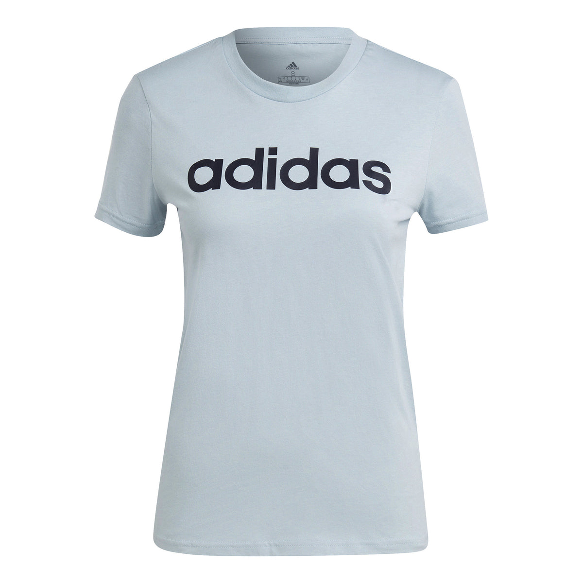 adidas Linear T-shirt Damer - blå-grå, mørkeblå