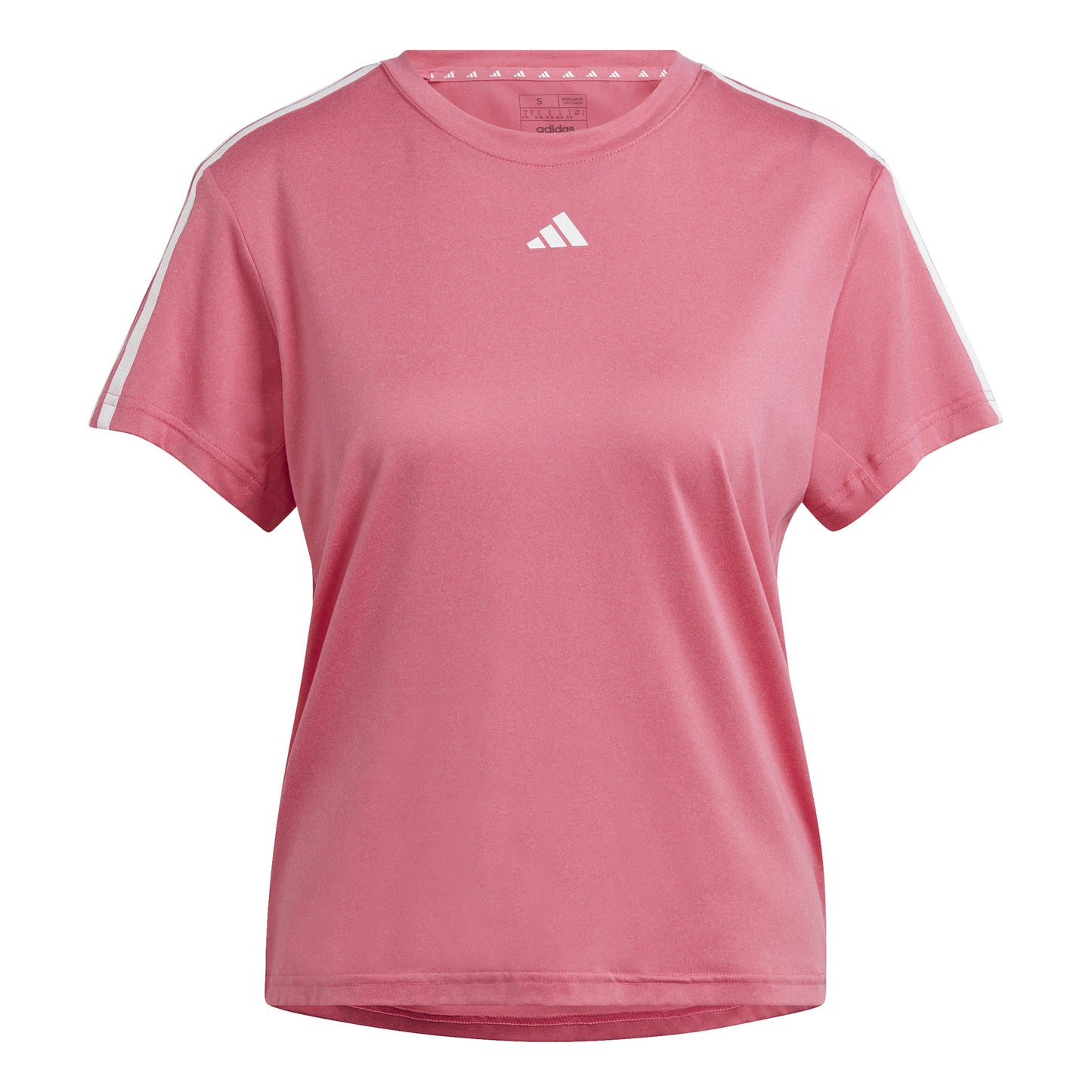 adidas Essentials 3 Stripes T-shirt Damer - pink, hvid