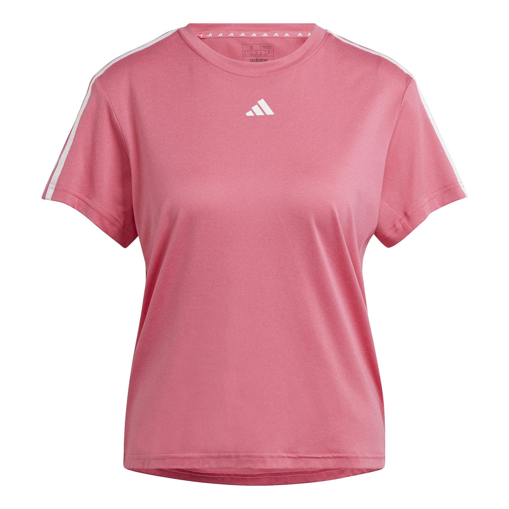 adidas Essentials 3 Stripes T-shirt Damer - pink, hvid