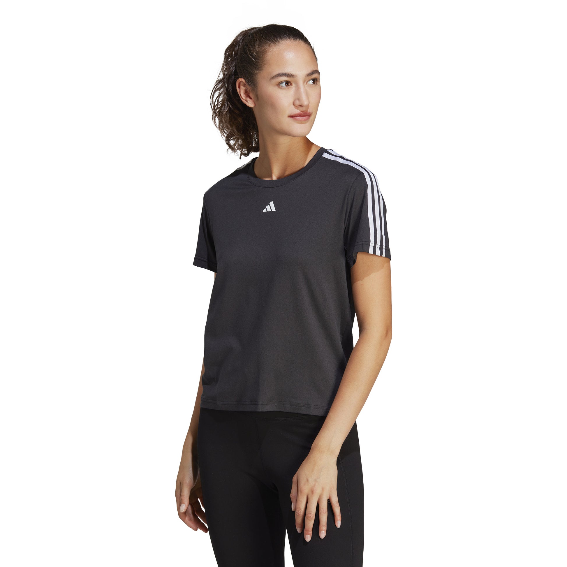 adidas Training Essential 3Stripes T-shirt Damer-Sort,Hvid