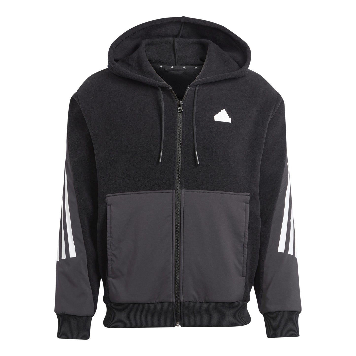 adidas Future Icon 3 Stripes Sweatjakke Herrer - sort, hvid