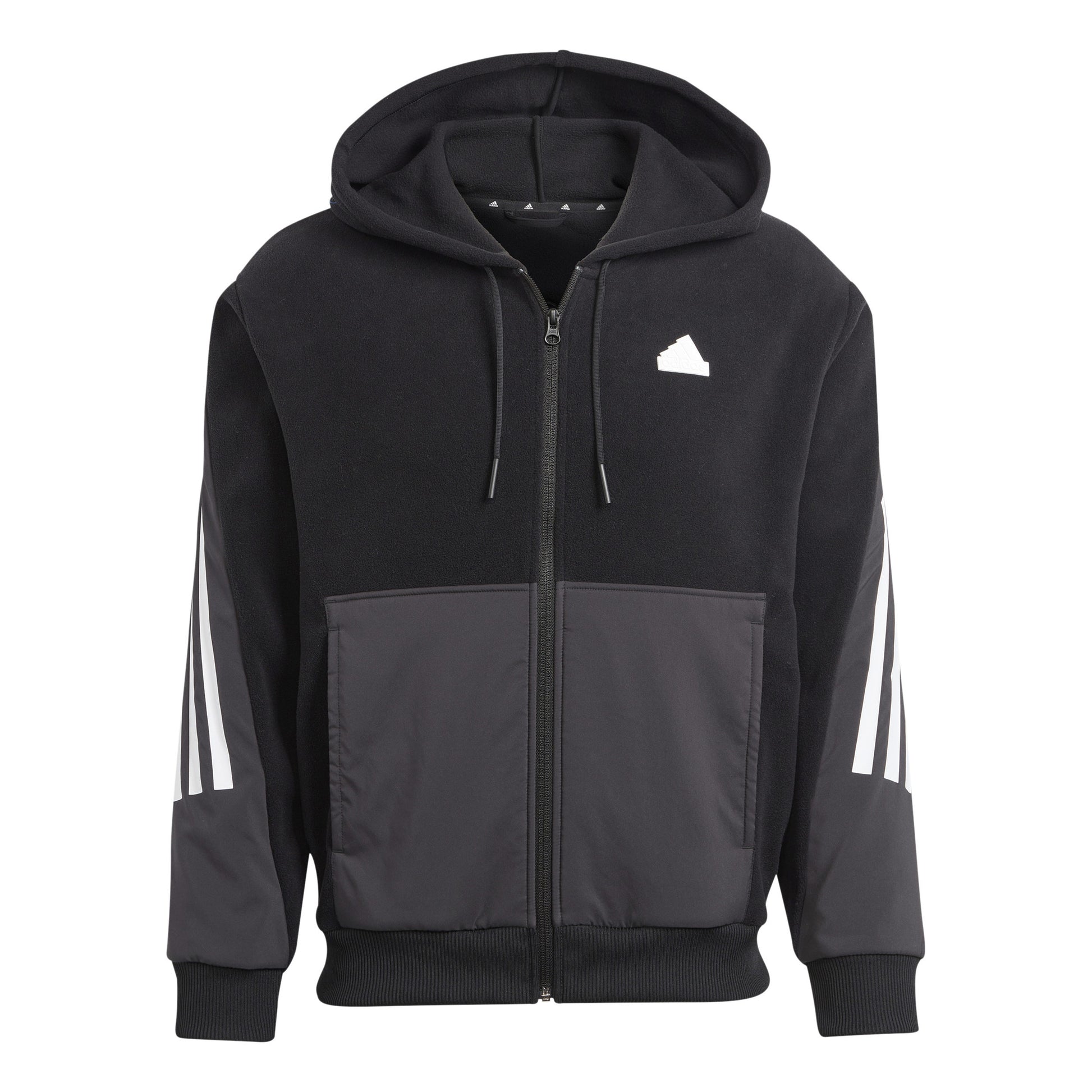 adidas Future Icon 3 Stripes Sweatjakke Herrer - sort, hvid