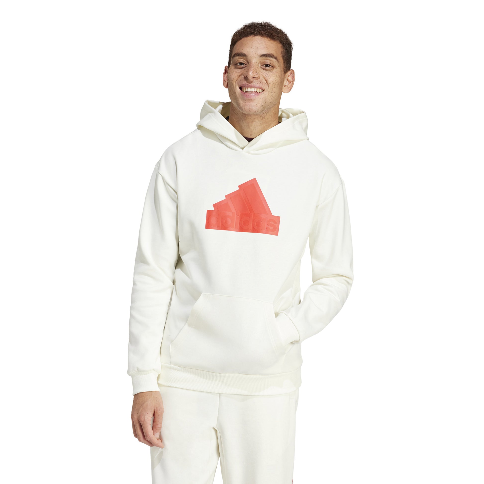 adidas Future Icon Badge of Sport Hættetrøje Herrer - creme, rød