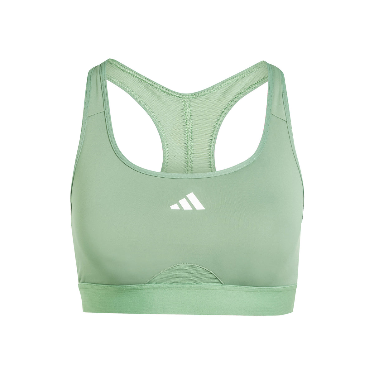 adidas Power Racer Medium 3Stripes Sports-BH Damer - grøn
