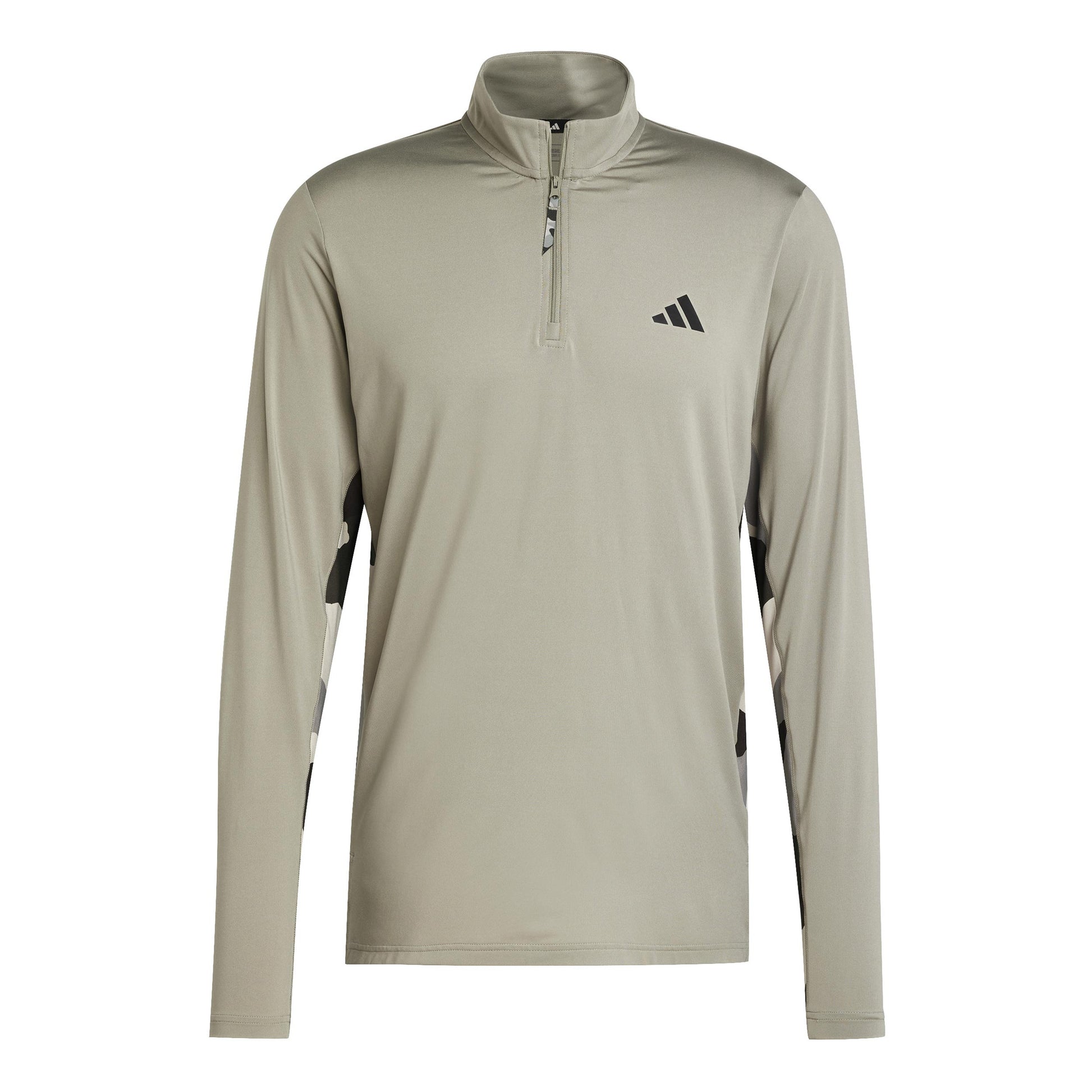 adidas Camo 1/4 Zip Shirt, langærmet Herrer - oliven,
