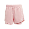 MIN 2in1 Shorts Damer - rosa, hvid