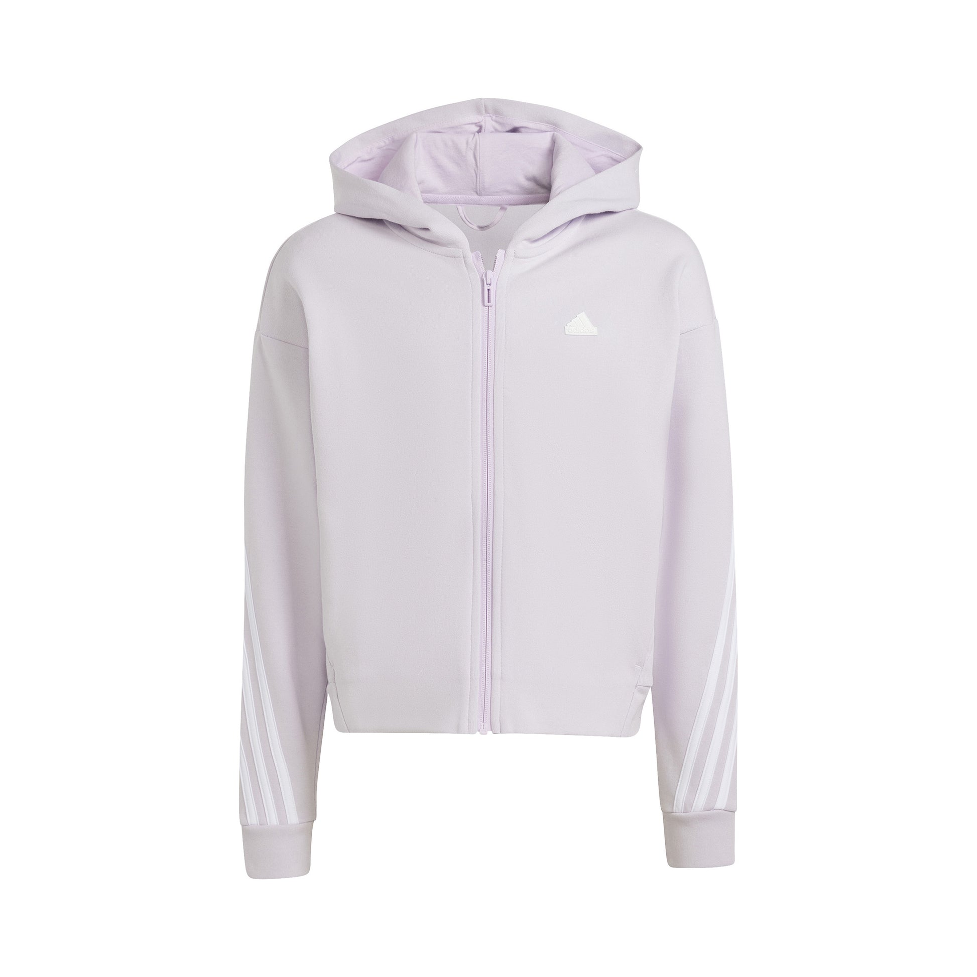 adidas Future Icon 3Stripes Sweatjakke Pige - syren, hvid