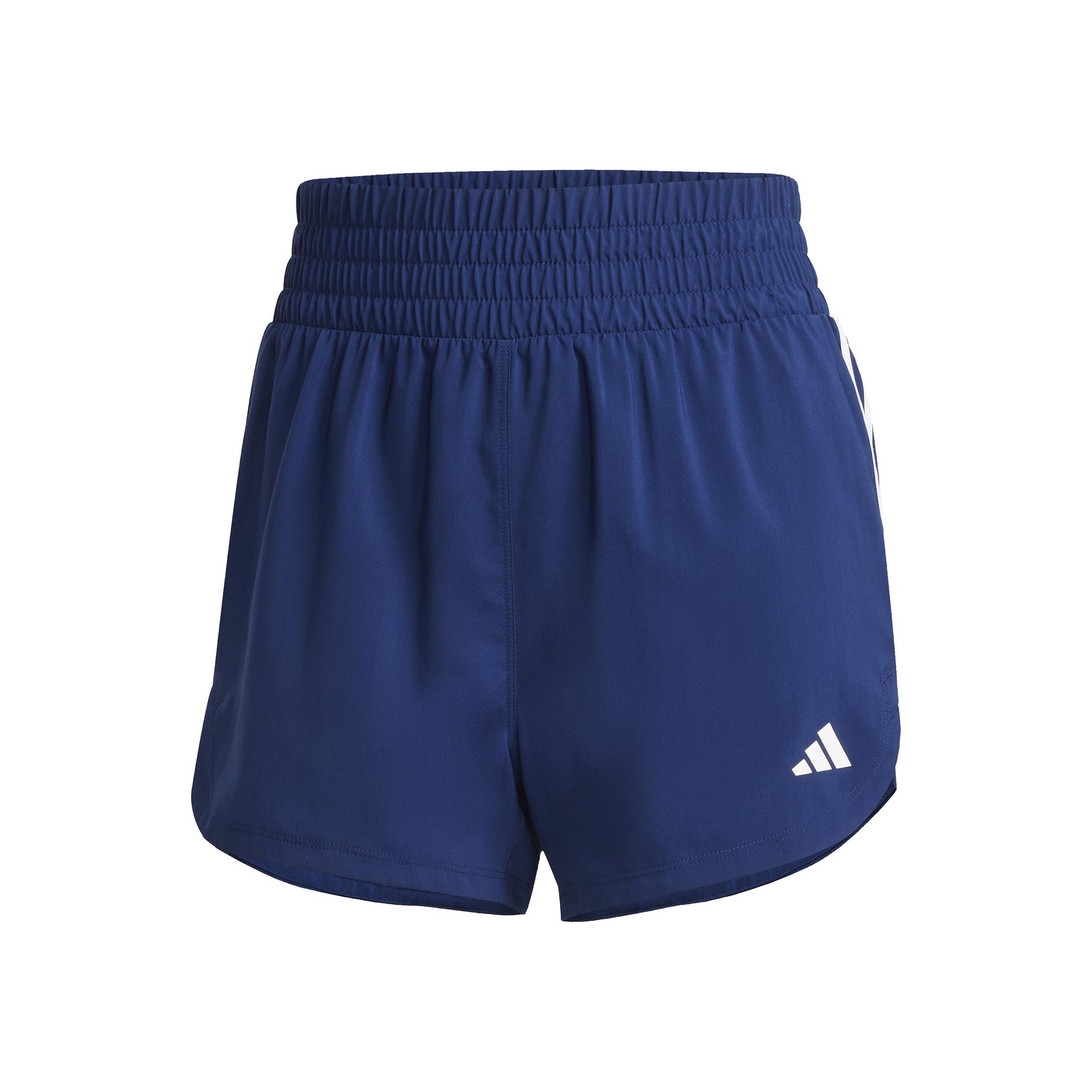 adidas Pacer Woven High 5in Shorts Damer-Mørkeblå,Hvid
