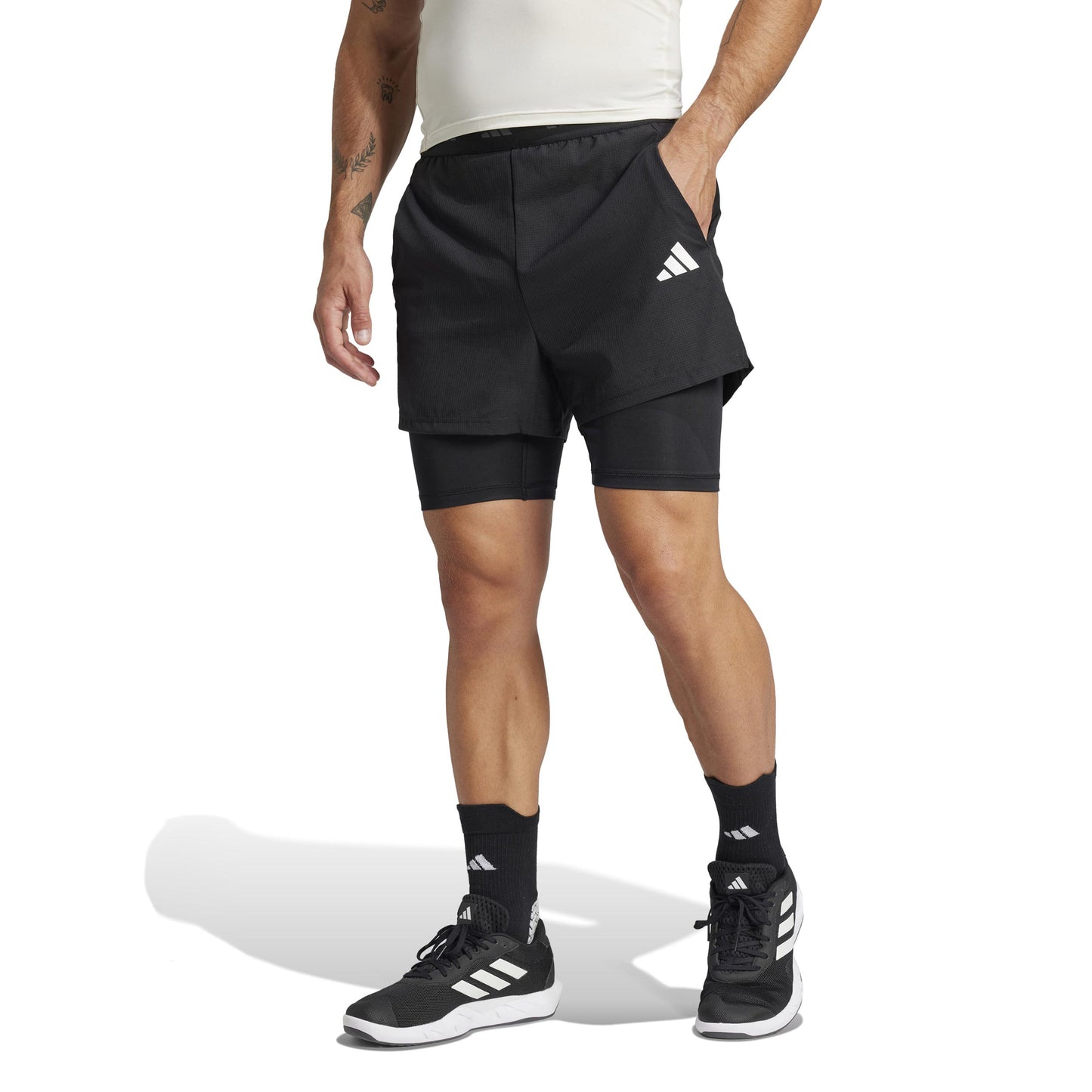 adidas Gym+ 2In1 Shorts Herrer-Sort