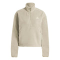 Fleece Half-Zip Sweatshirt Damer-beige