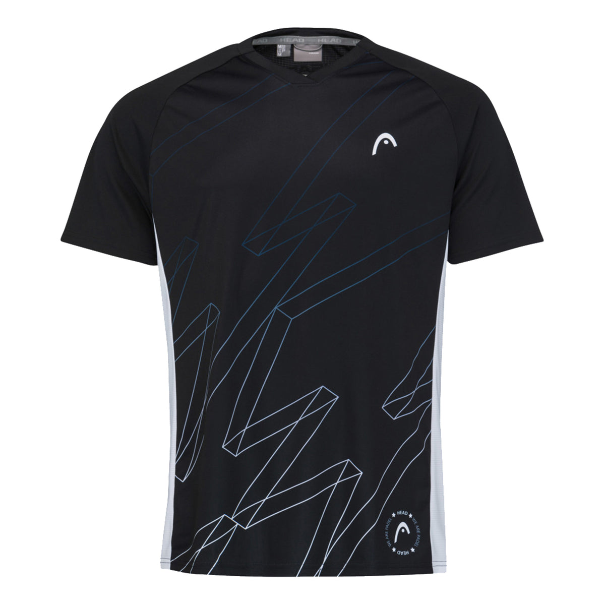 HEAD Play Tech T-shirt Herrer - sort, hvid