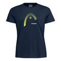 Lara T-shirt Damer - mørkeblå, gul