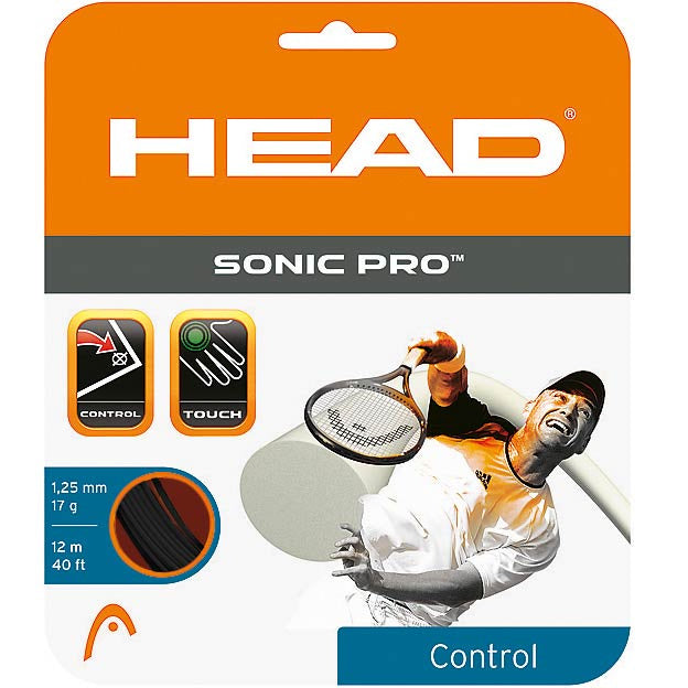HEAD Sonic Pro Strengesæt 12m-Sort