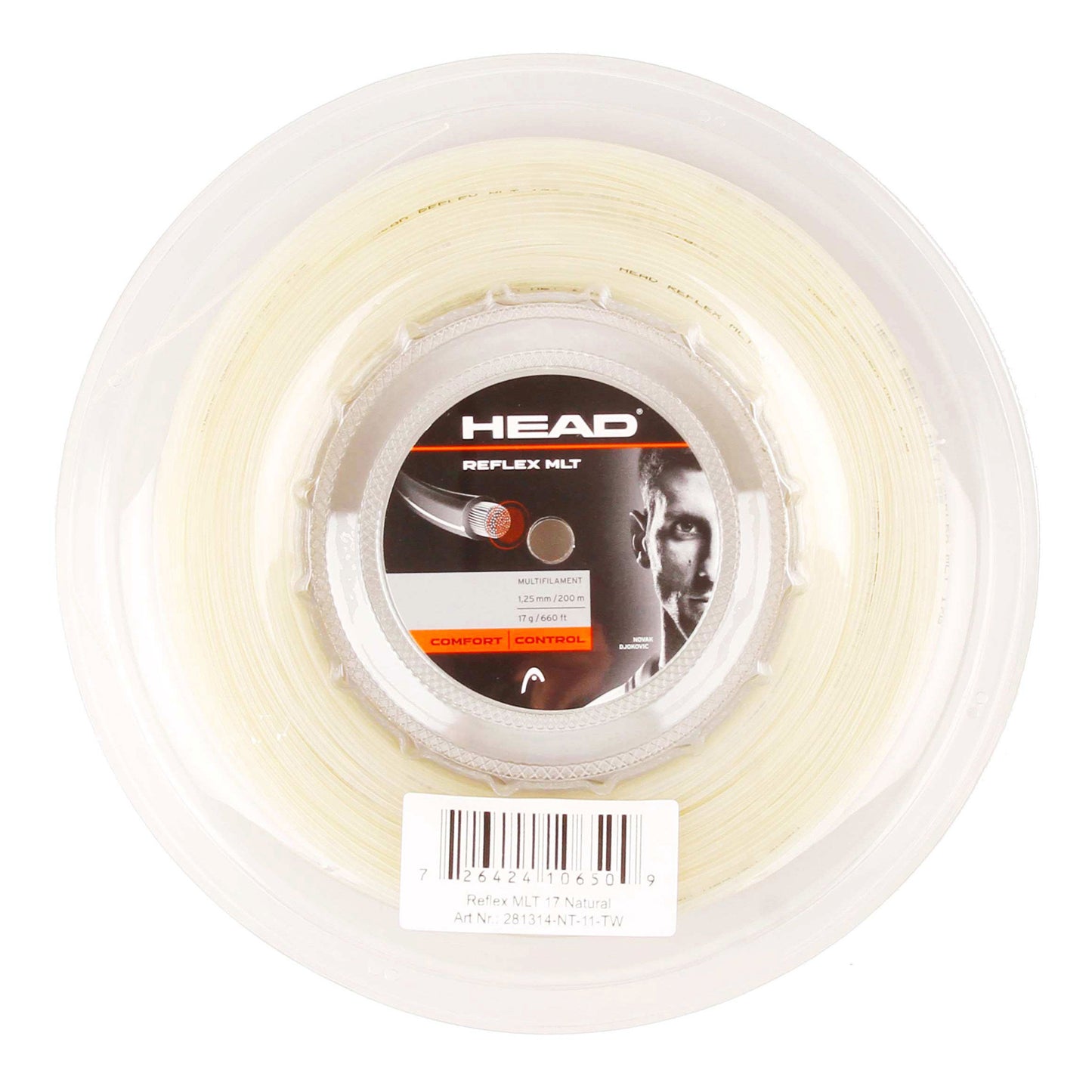 HEAD Reflex MLT Strenge,Rulle 200m-Naturfarvet