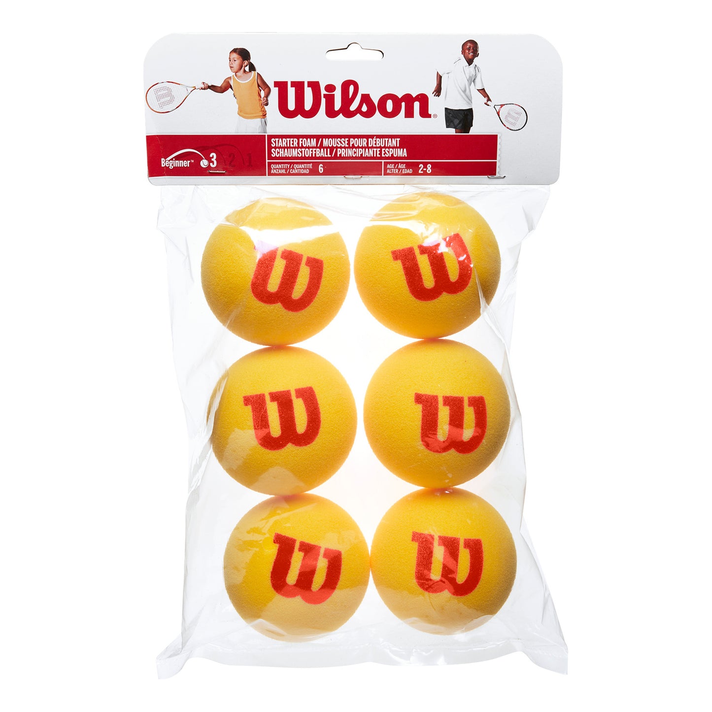 Wilson Starter Foam Balls (Stage 3) Pose Med 6