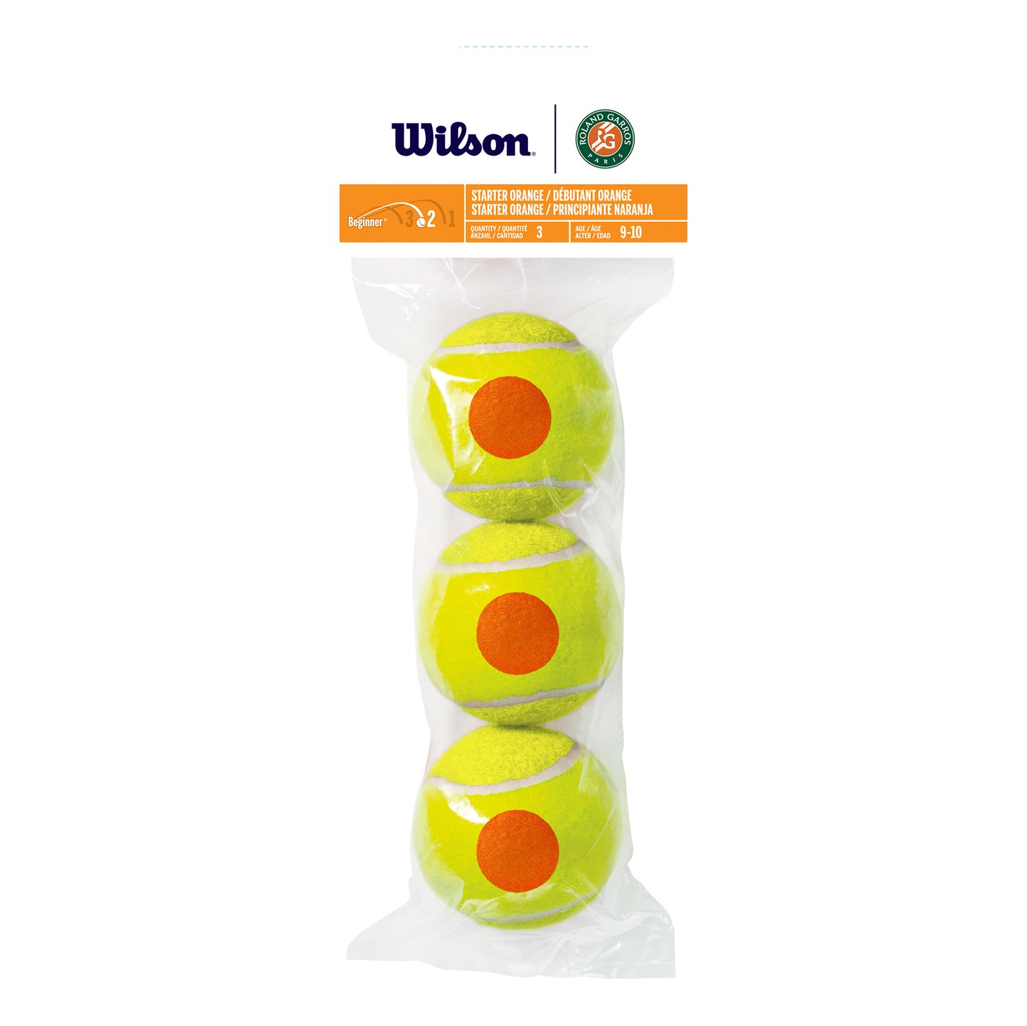 Wilson Roland Garros orange 3er Pose med 3