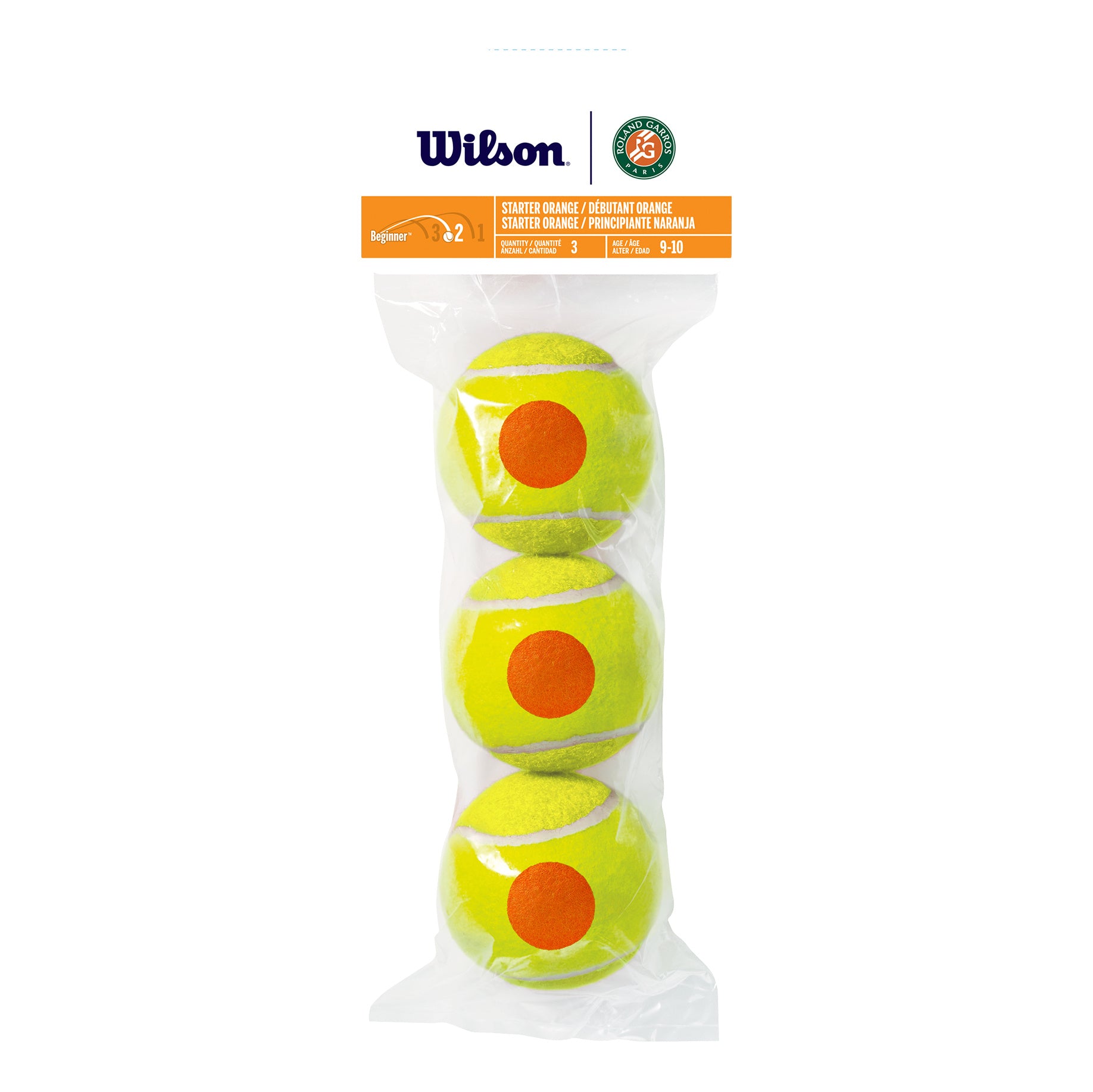 Wilson Roland Garros orange 3er Pose med 3