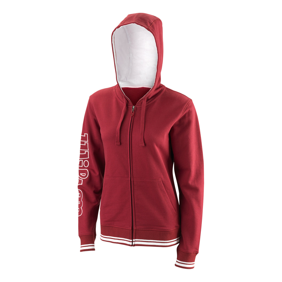 Wilson II Sweatjakke Damer - mørkerød, hvid