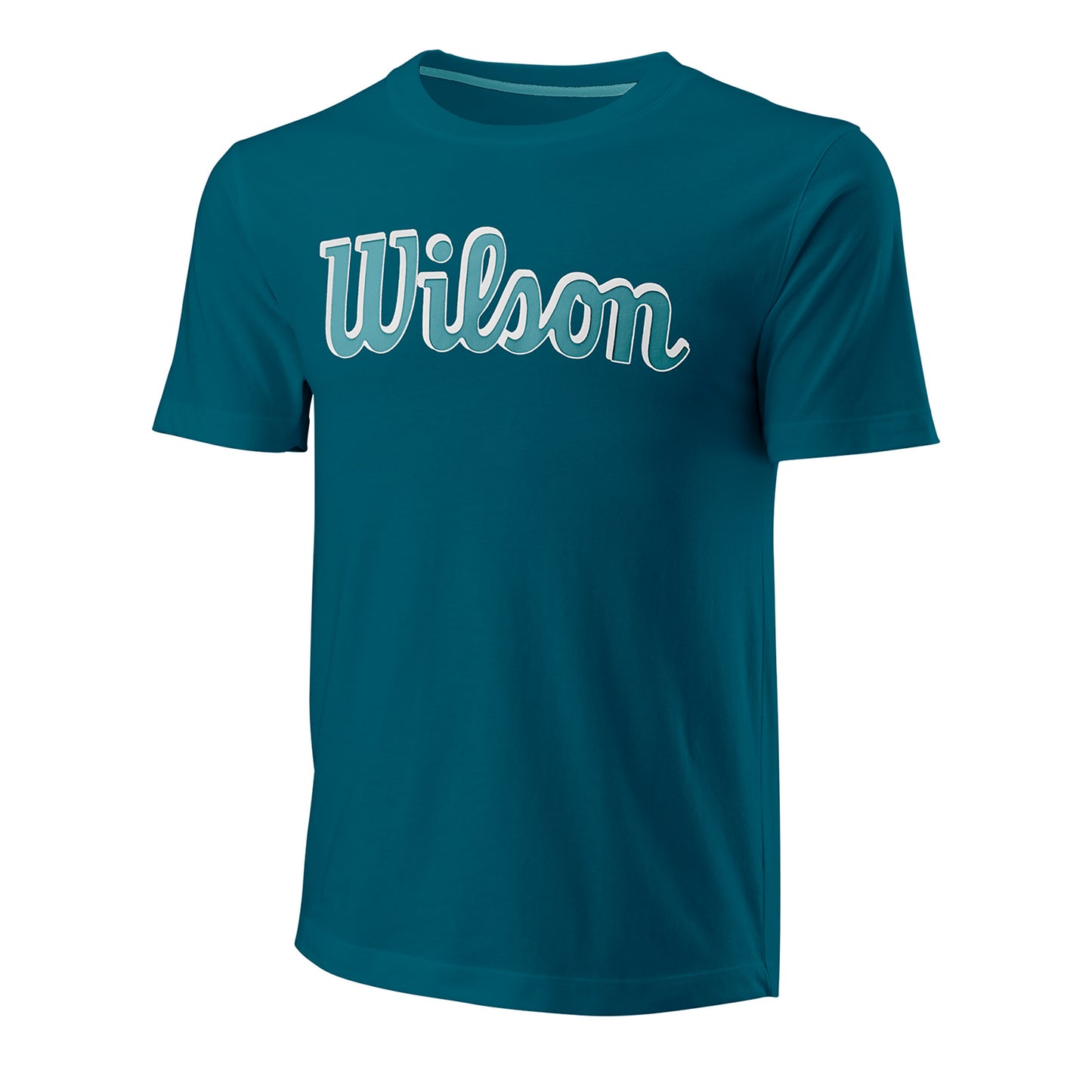 Wilson Script Eco Slimfit T-shirt Herrer - petrol,