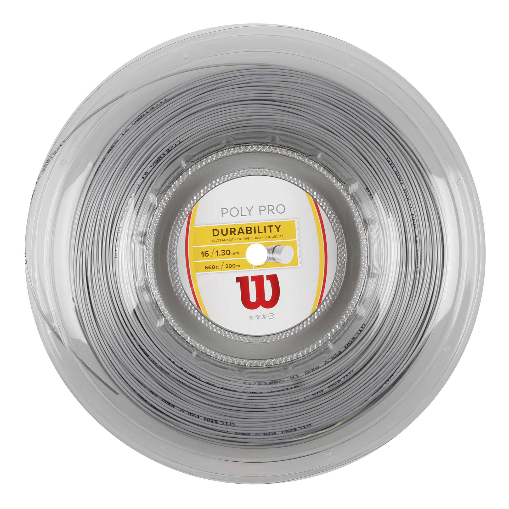 Wilson Poly Pro Strenge,Rulle 200m-Sølv