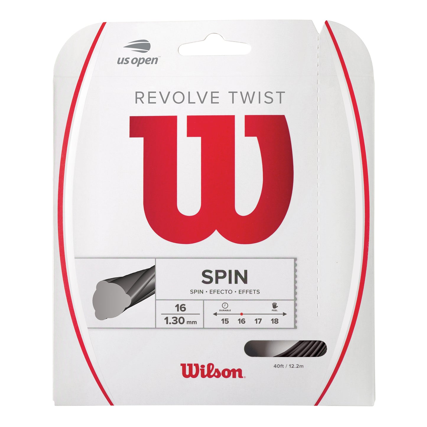 Wilson Revolve Twist Strengesæt 12,2m - grå