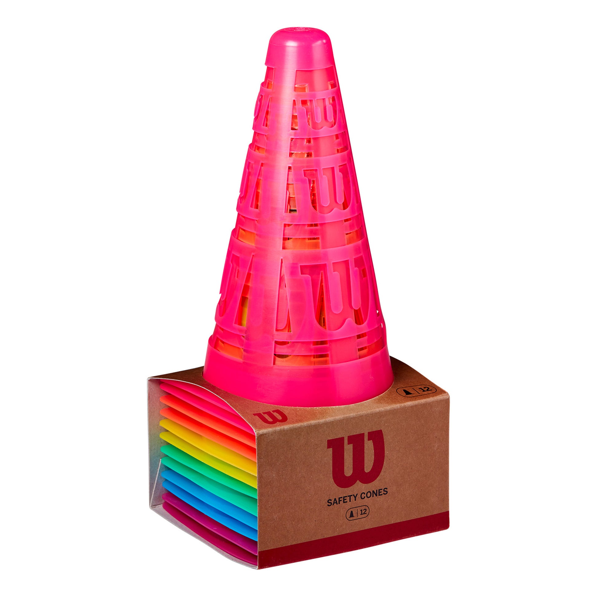 Wilson Safe Cones Markeringskegle Pakke Med 12-Flerfarvet