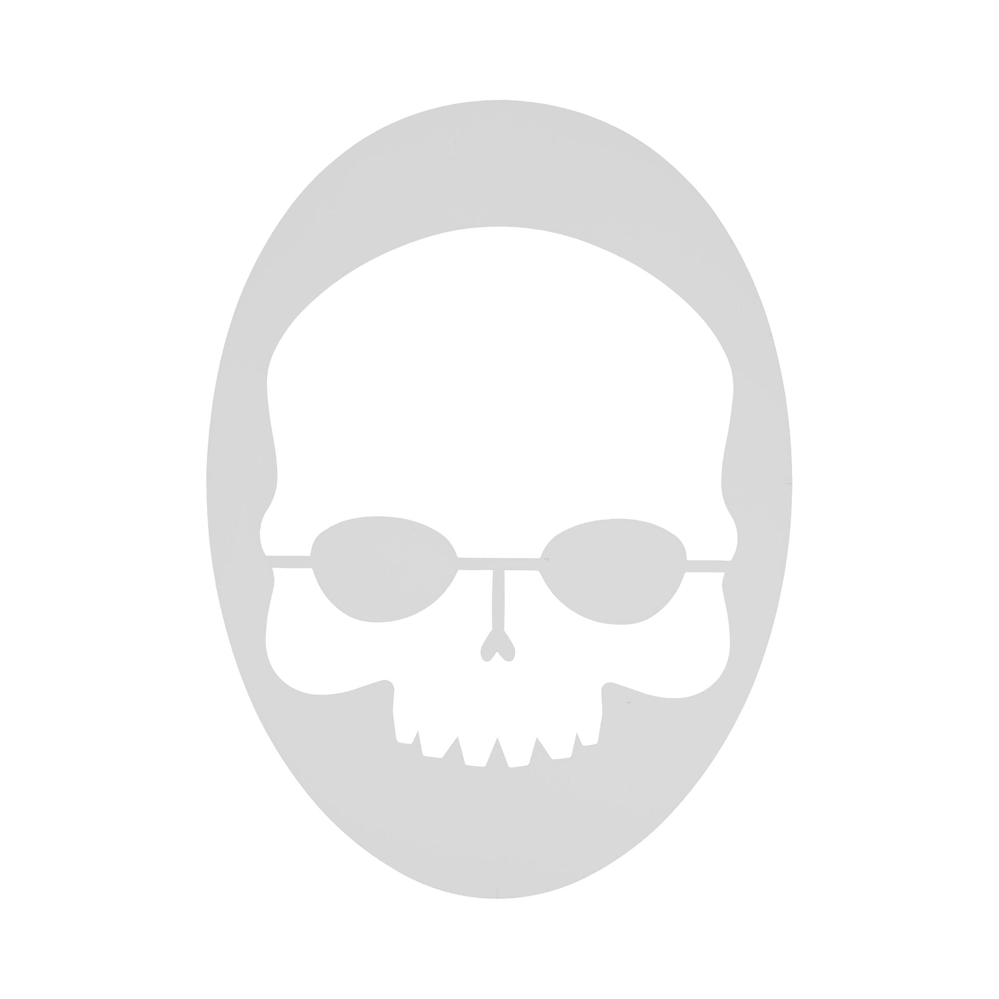 Prince Skull Stencil Logoskabelon-Hvid