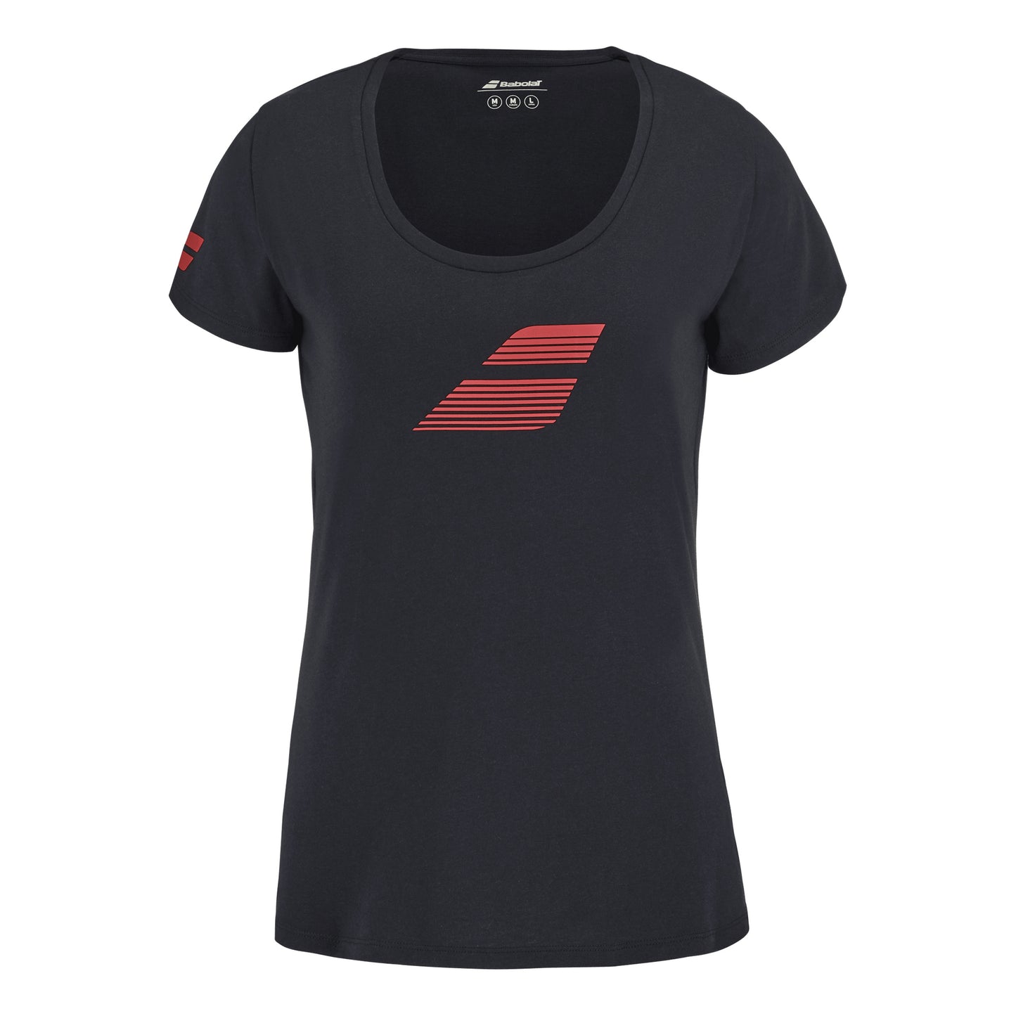 Babolat Exercise Flag T-shirt Damer-Sort,Rød