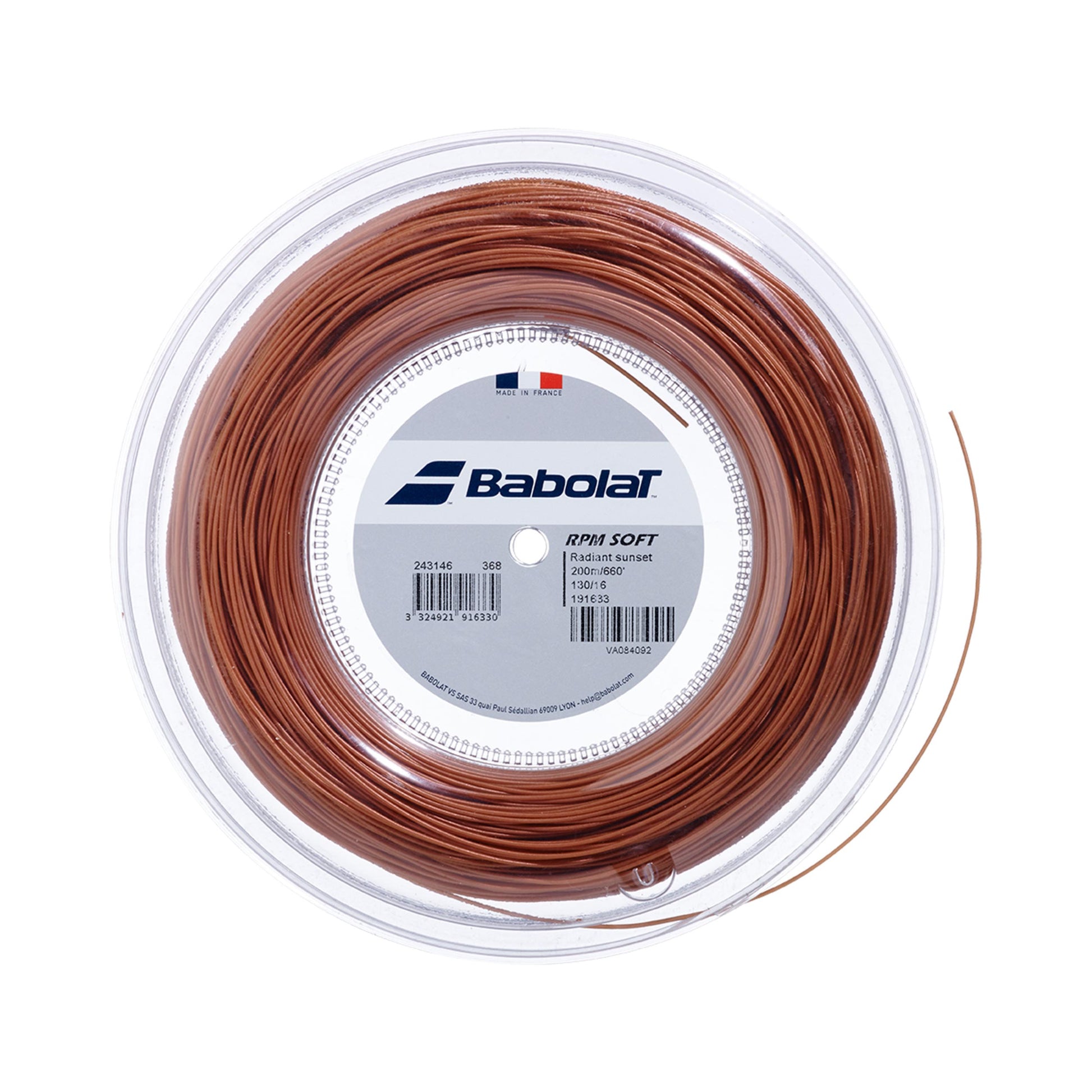 Babolat RPM Soft Strenge,Rulle 200m-Lyserød