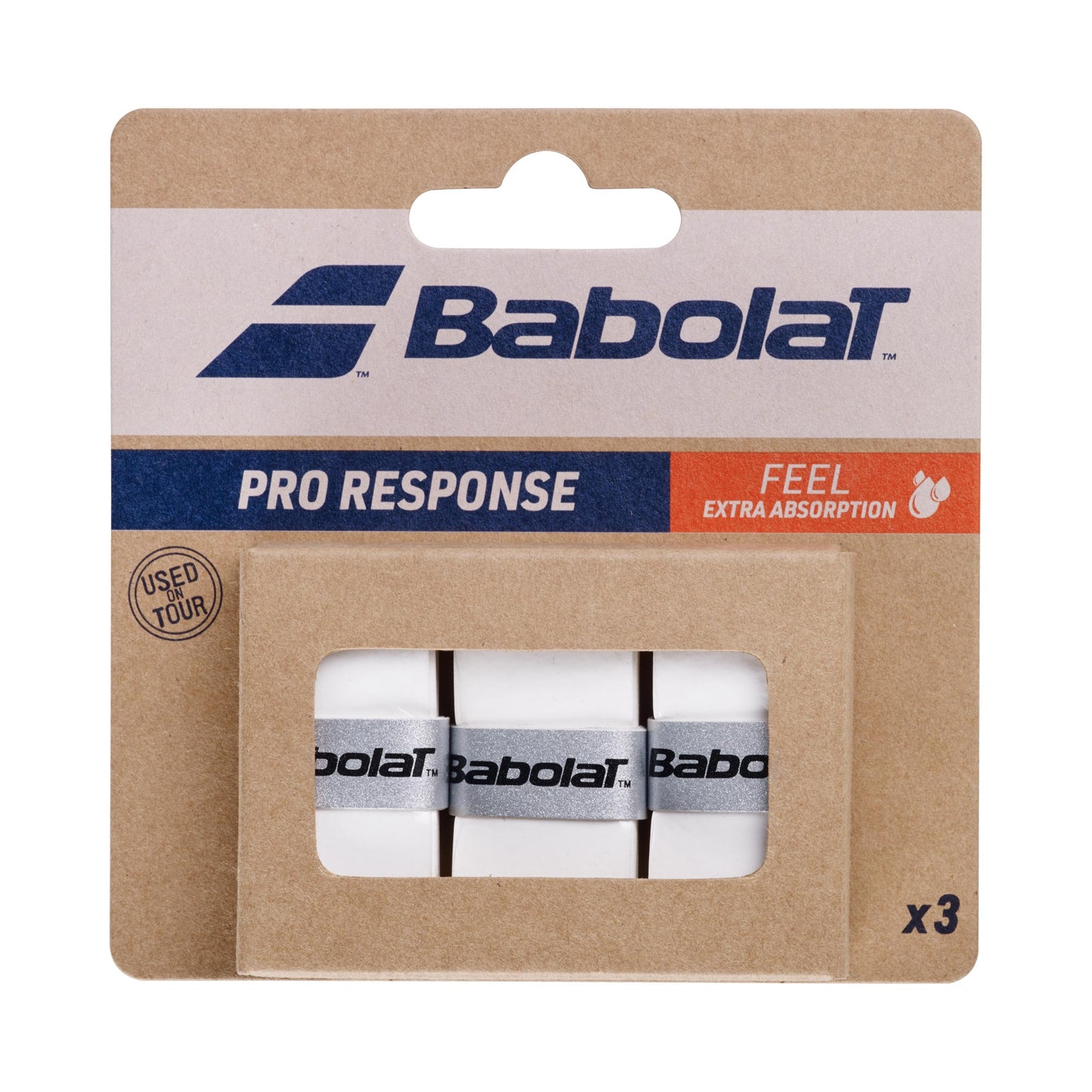 Babolat Pro Response Pakke Med 3-Hvid