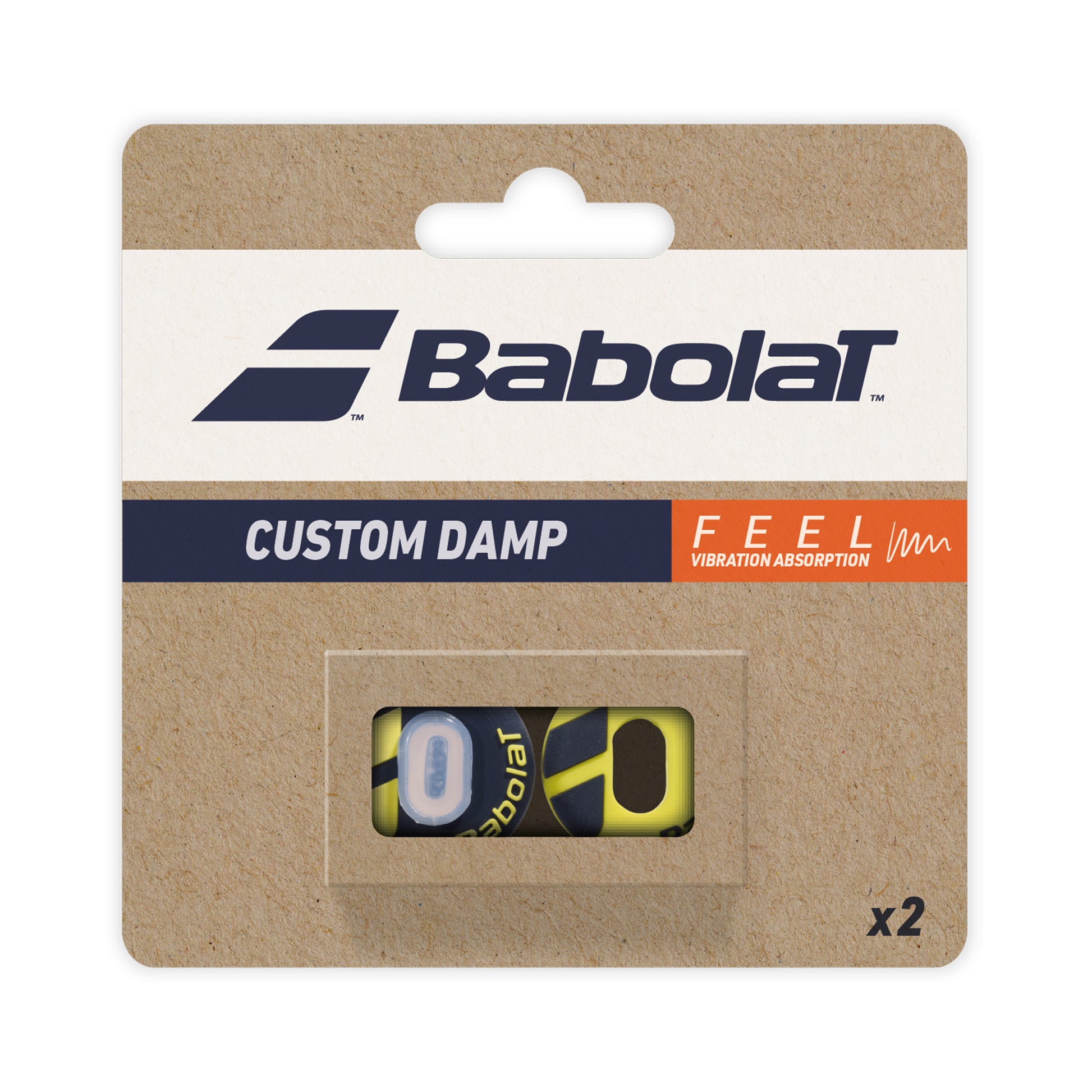 Babolat Custom Damp Dæmper Pakke Med 2-Sort,Gul