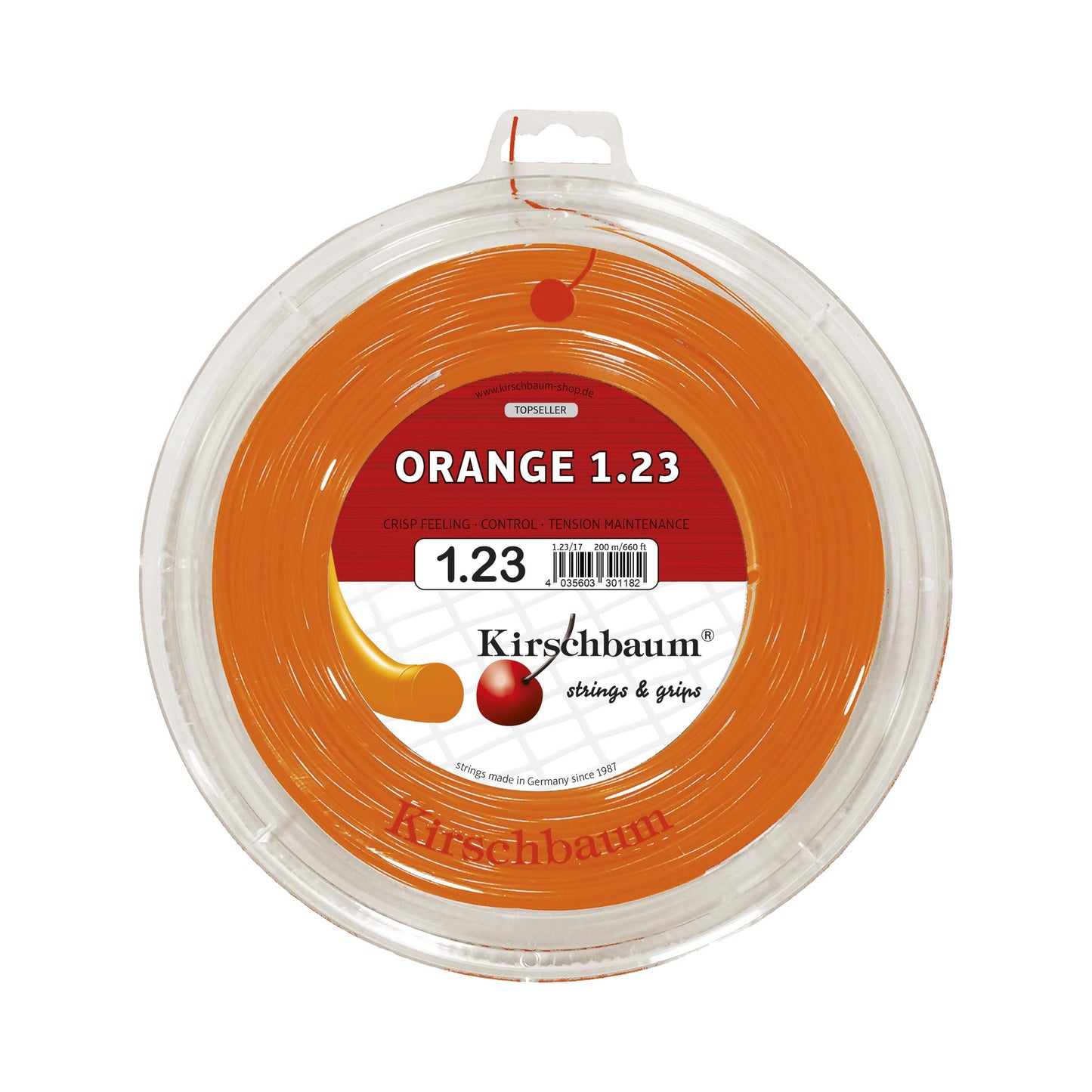 Kirschbaum Super Smash Strenge,Rulle 200m-Orange