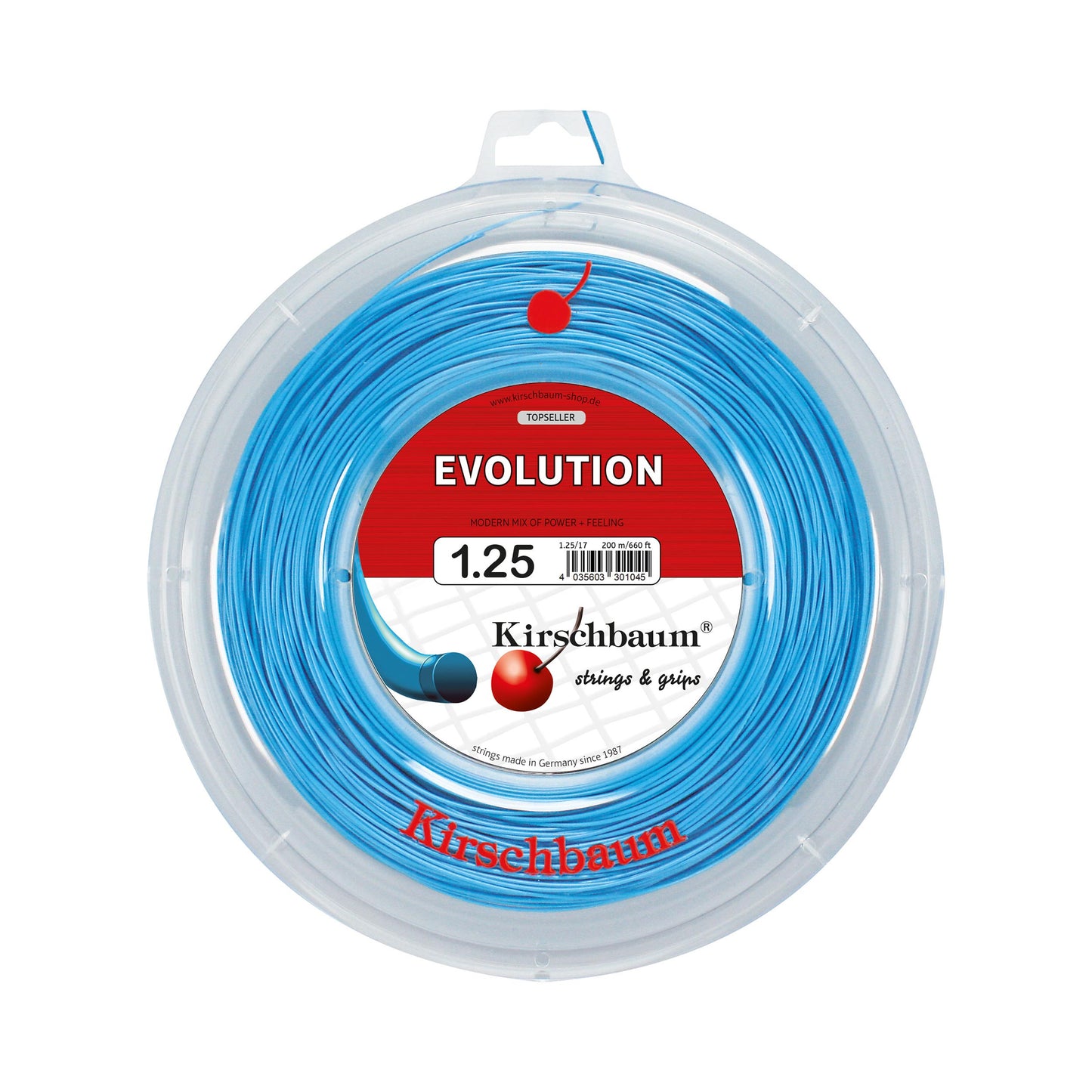 Kirschbaum Pro Line Evolution Strenge,Rulle 200m-Blå