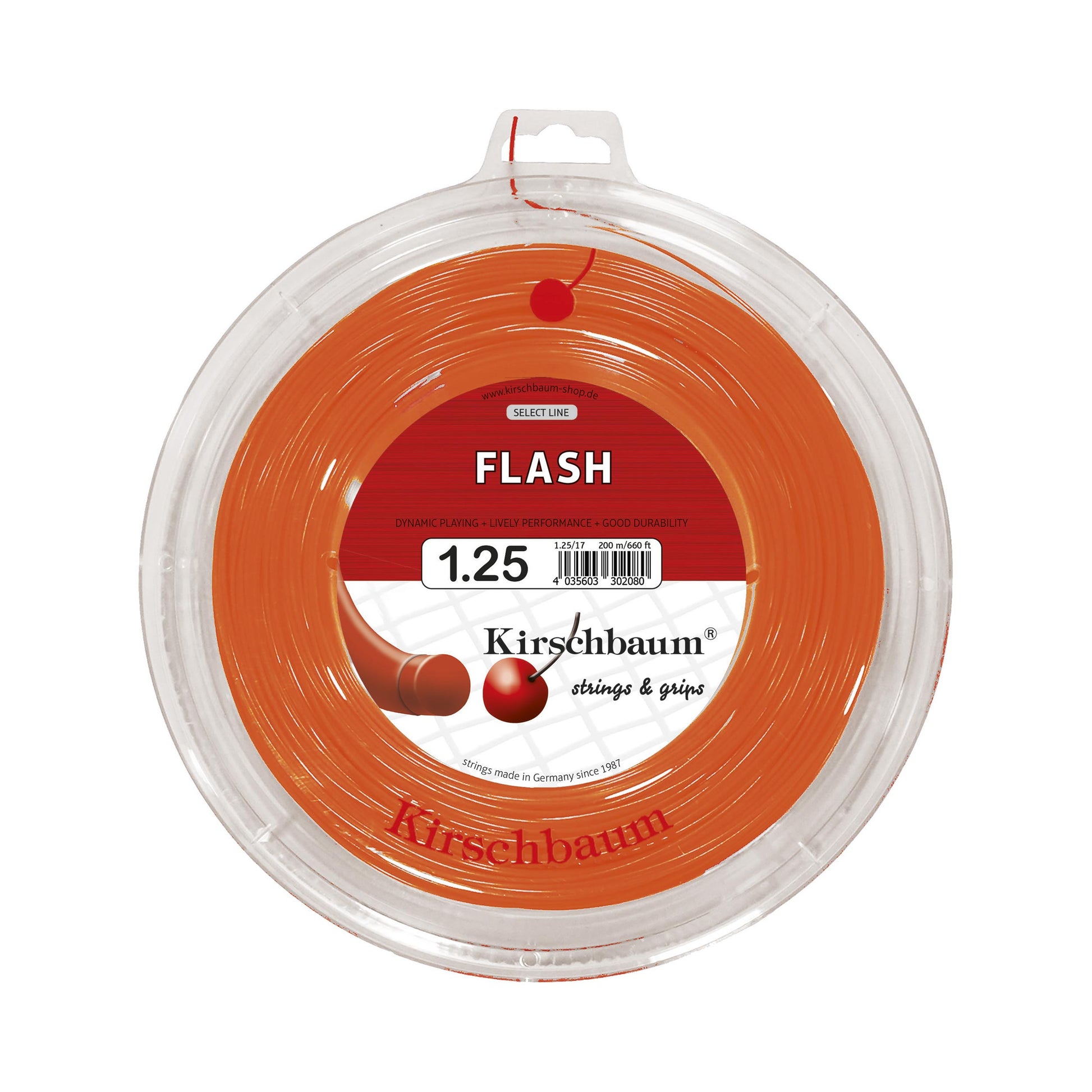 Kirschbaum Flash Strenge,Rulle 200m-Orange
