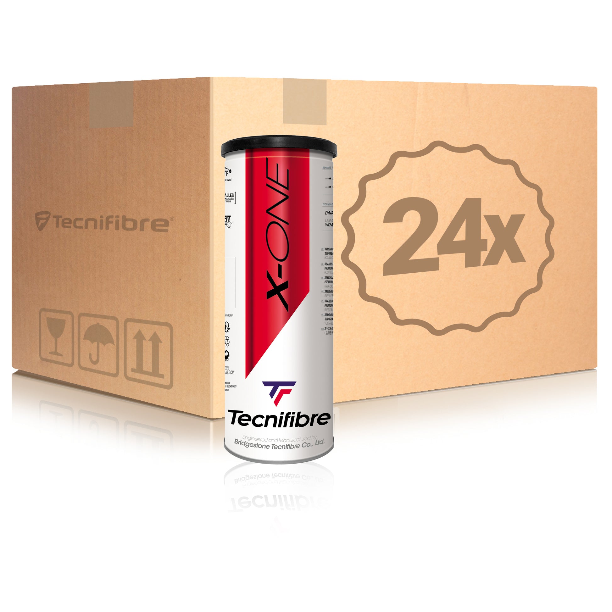 Tecnifibre 24x dåse med 3 X-One I karton