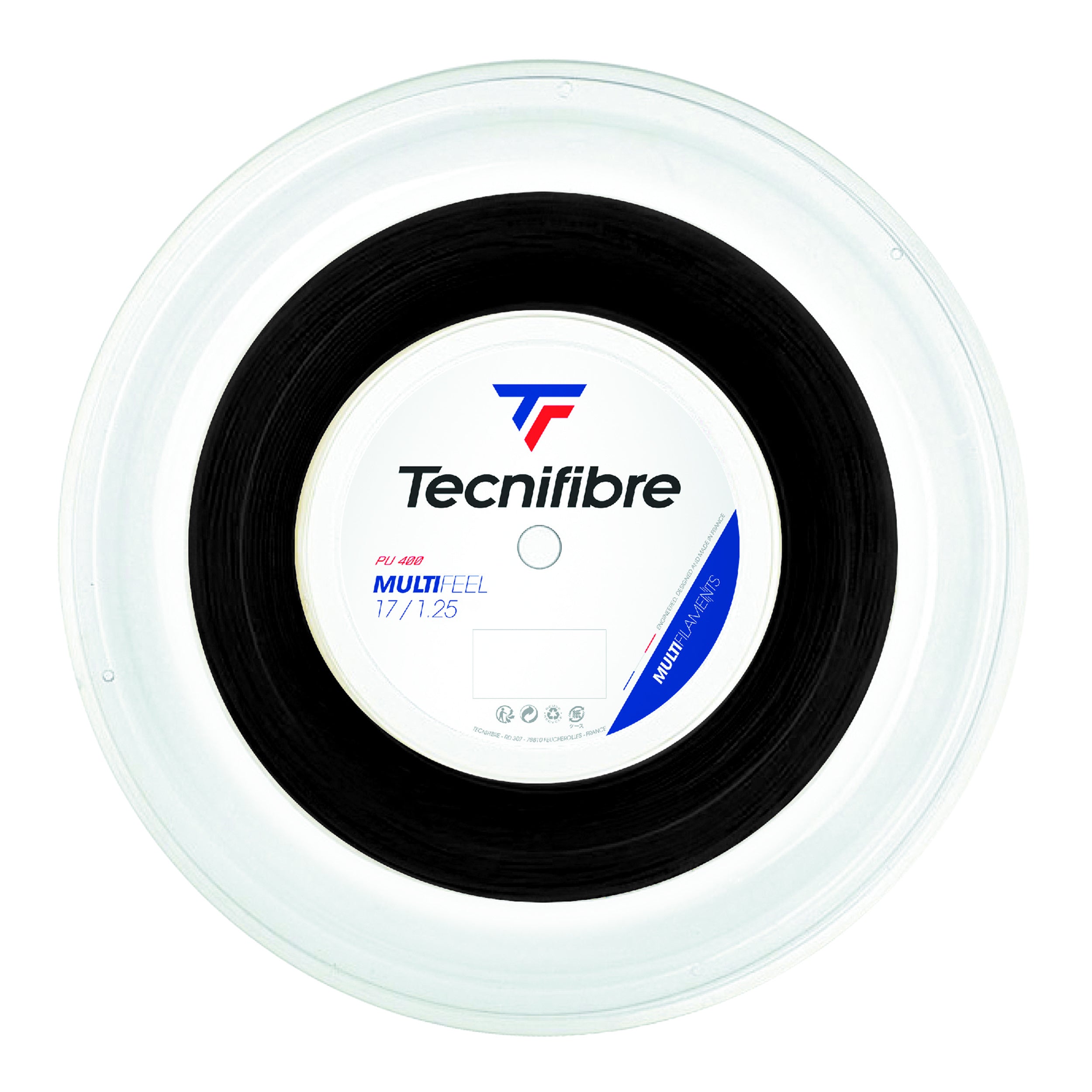 Tecnifibre Multifeel 200m Strenge,Rulle-Sort