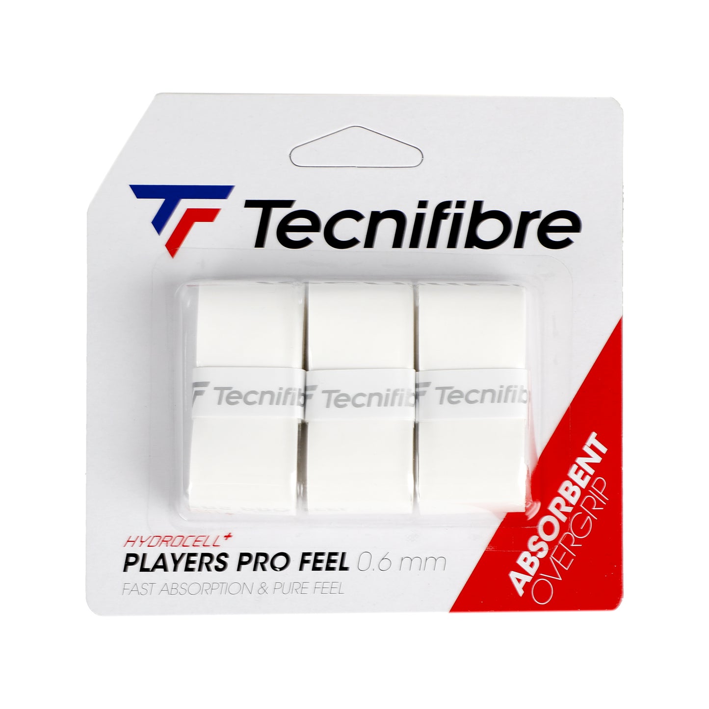 Tecnifibre Player Pro Feel Pakke Med 3-Hvid