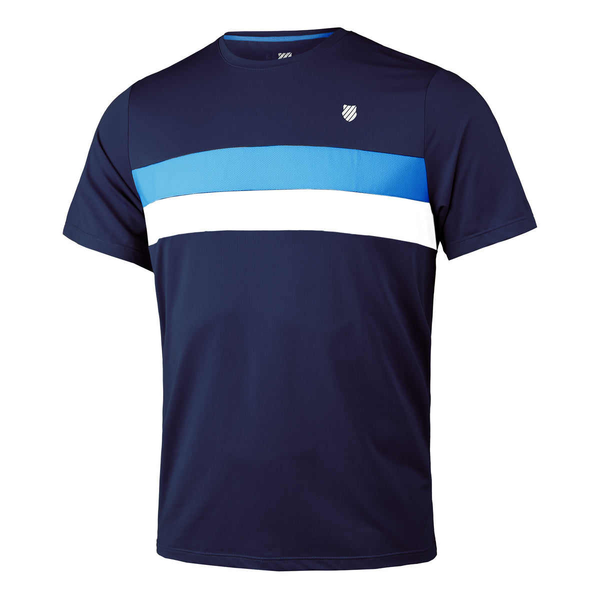 K-Swiss Core Team Stripe Crew T-shirt Herrer - mørkeblå, flerfarvet